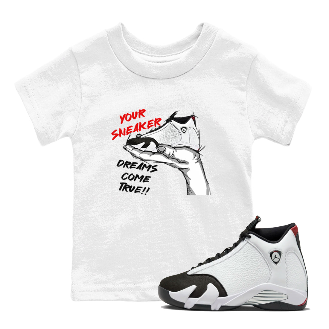 snkmatch Dreams snkmatch Tees Kids - Air Jordan 14 Black Toe