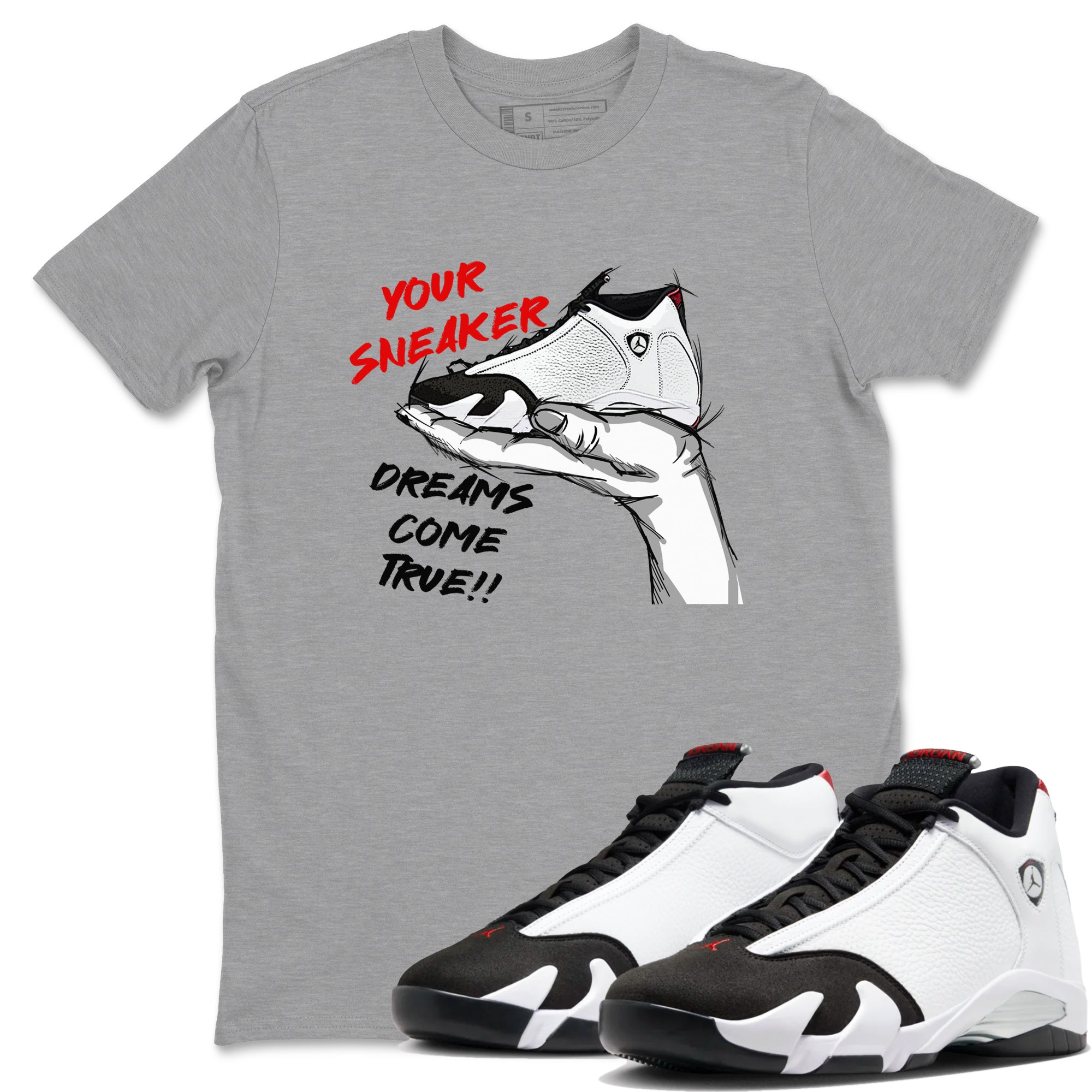 snkmatch Dreams snkmatch Tees - Air Jordan 14 Black Toe