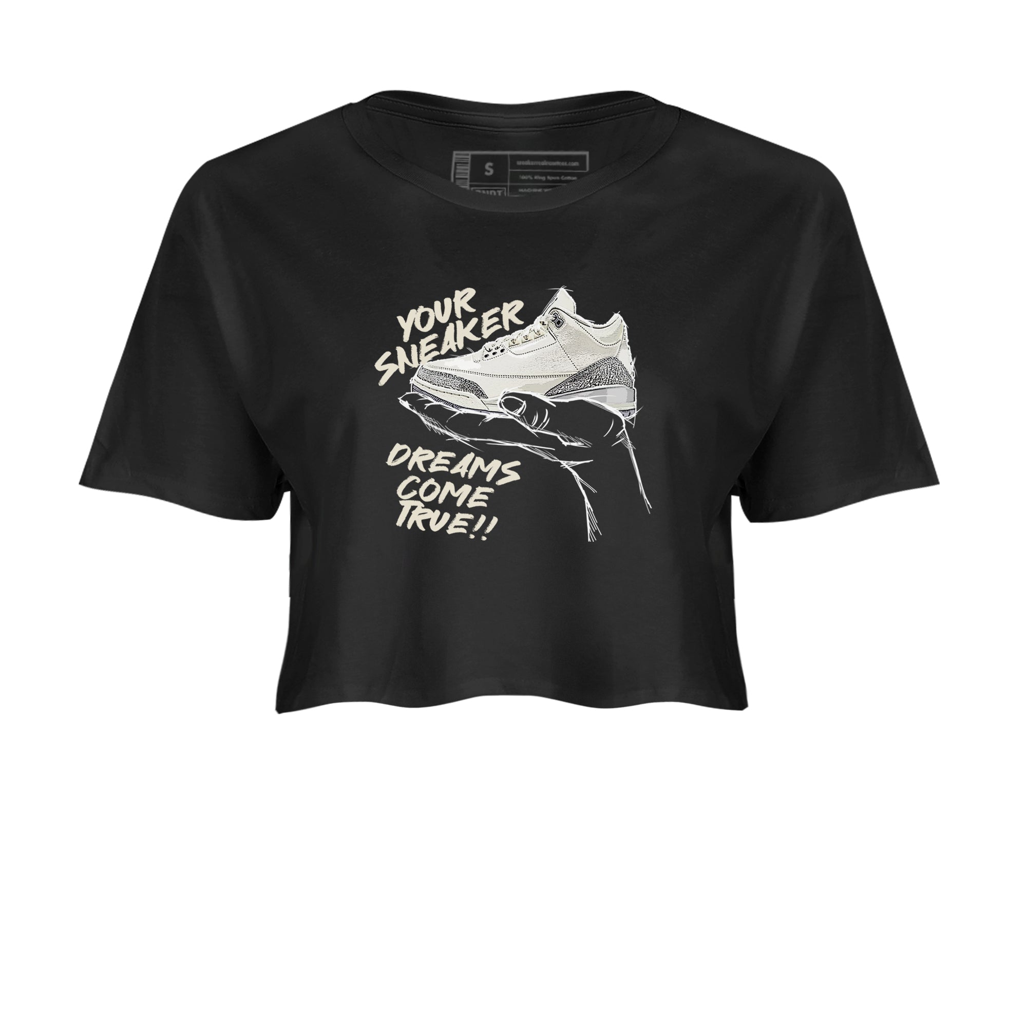 snkmatch Dreams snkmatch Women's Top - Air Jordan 3 Sail and Cement Grey