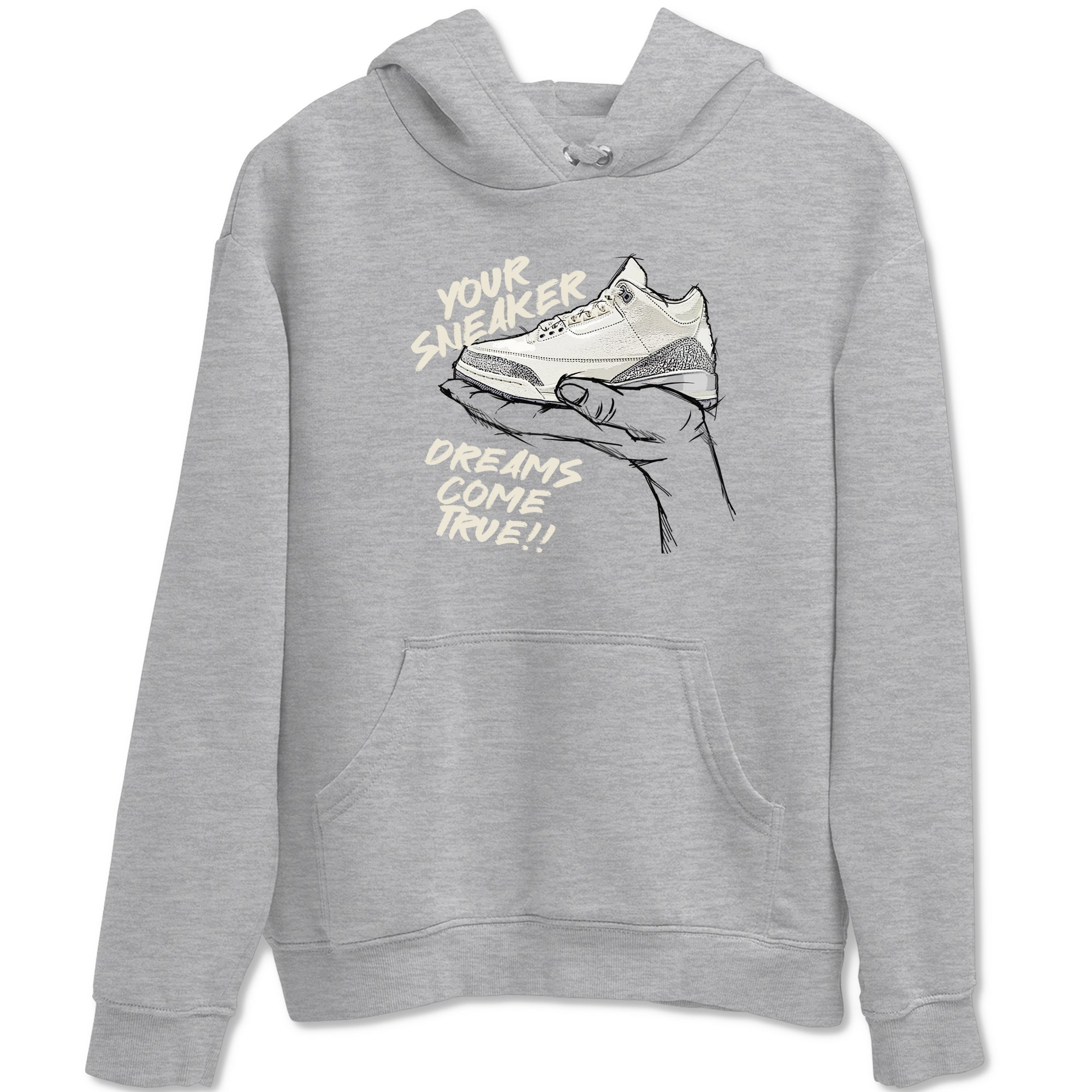 snkmatch Dreams snkmatch Tees - Air Jordan 3 Sail and Cement Grey