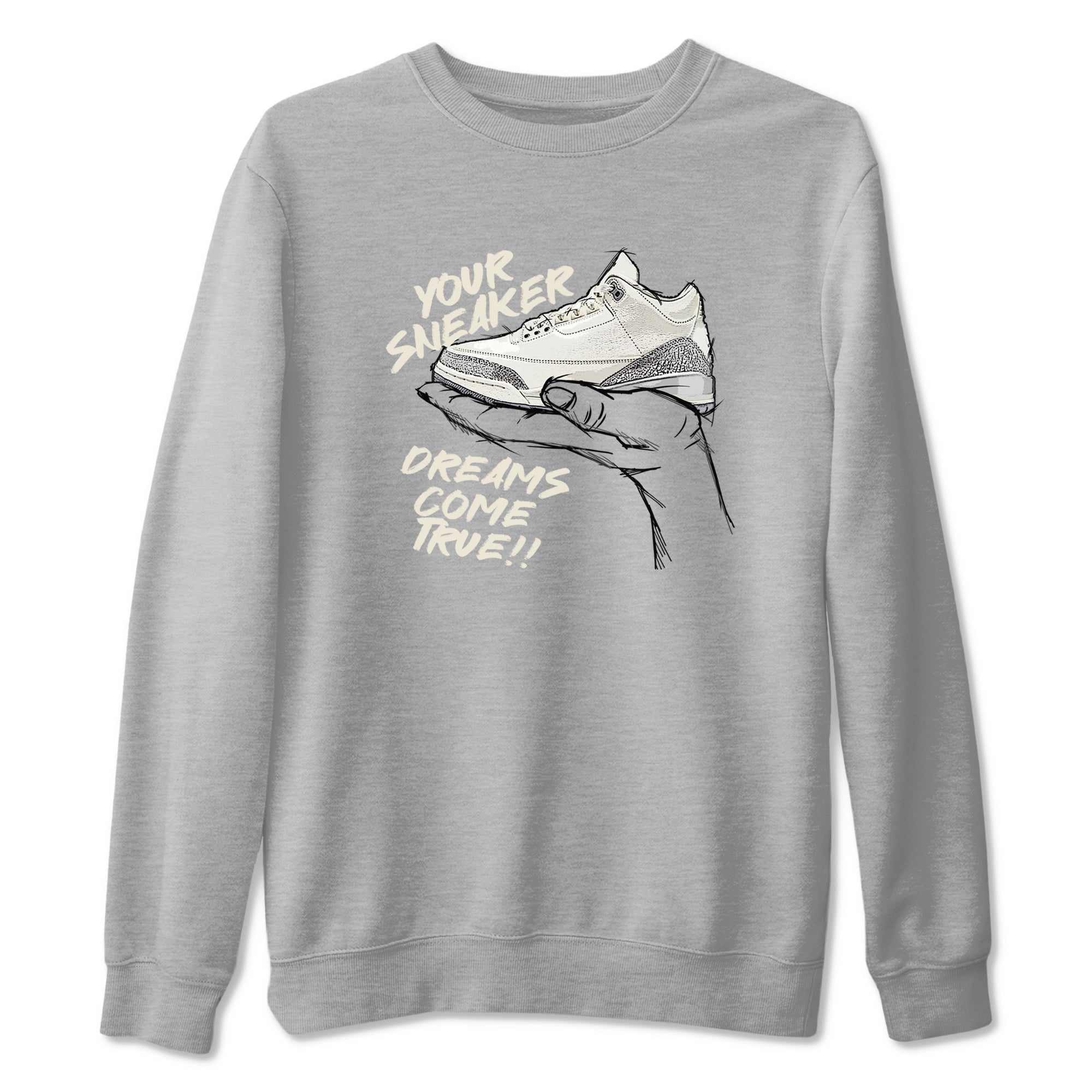 snkmatch Dreams snkmatch Tees - Air Jordan 3 Sail and Cement Grey