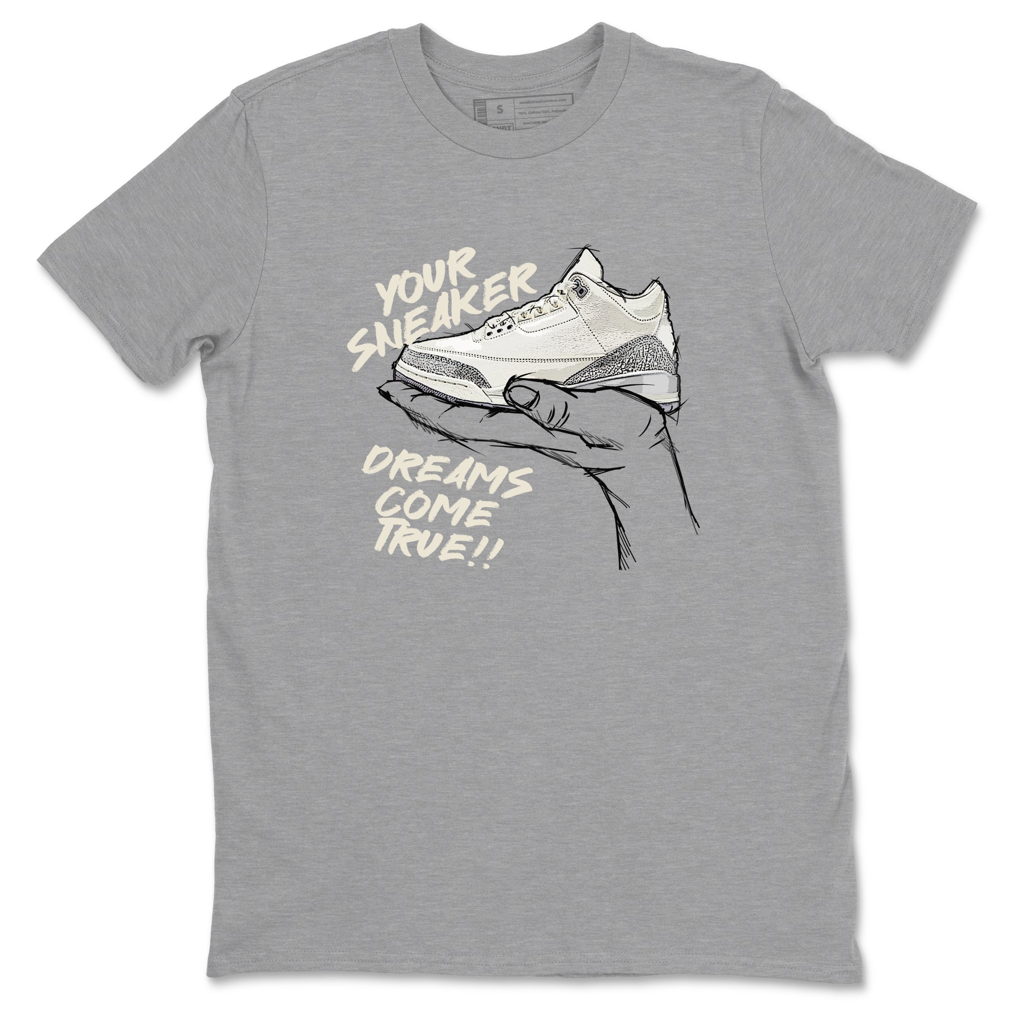 snkmatch Dreams snkmatch Tees - Air Jordan 3 Sail and Cement Grey