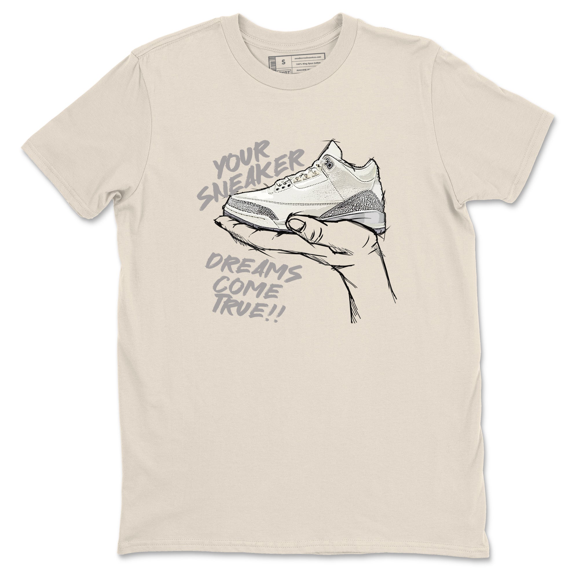 snkmatch Dreams snkmatch Tees - Air Jordan 3 Sail and Cement Grey