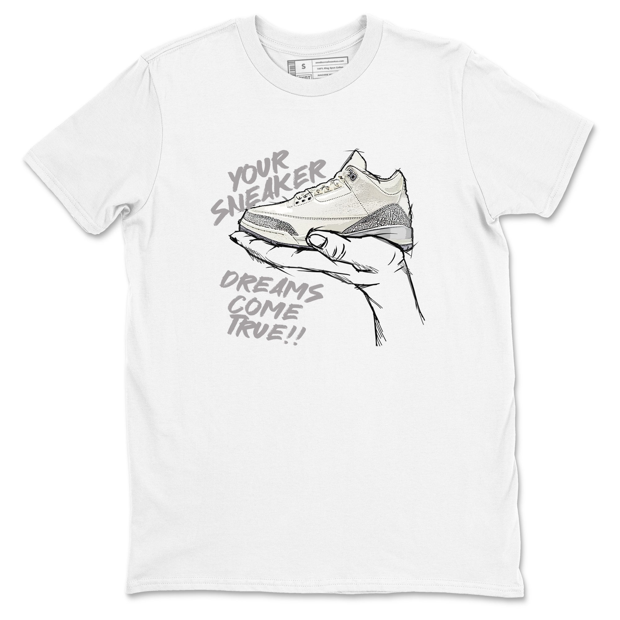 snkmatch Dreams snkmatch Tees - Air Jordan 3 Sail and Cement Grey