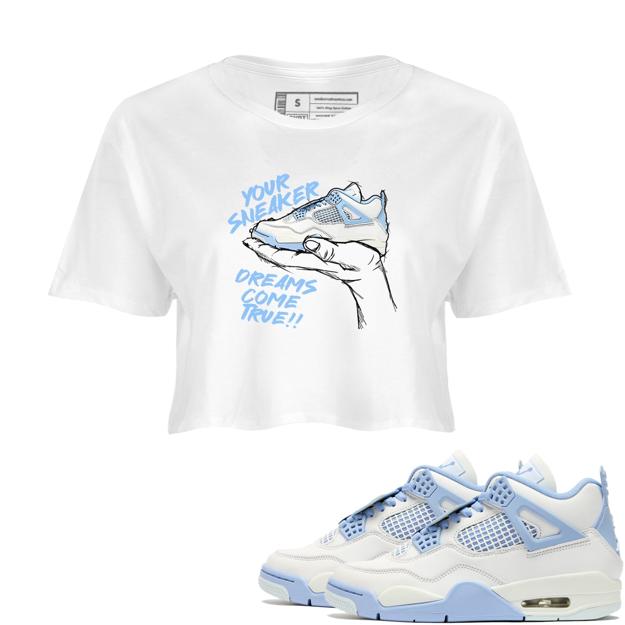 snkmatch Dreams snkmatch Women's Top - Air Jordan 4 Forget Me Not