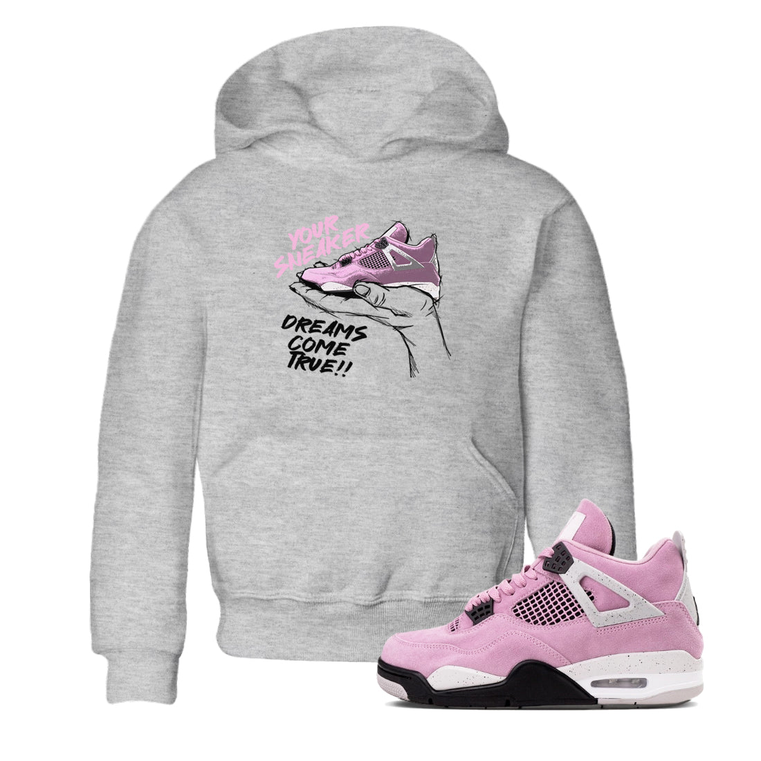 snkmatch Dreams snkmatch Tees Kids - Air Jordan 4 Orchid
