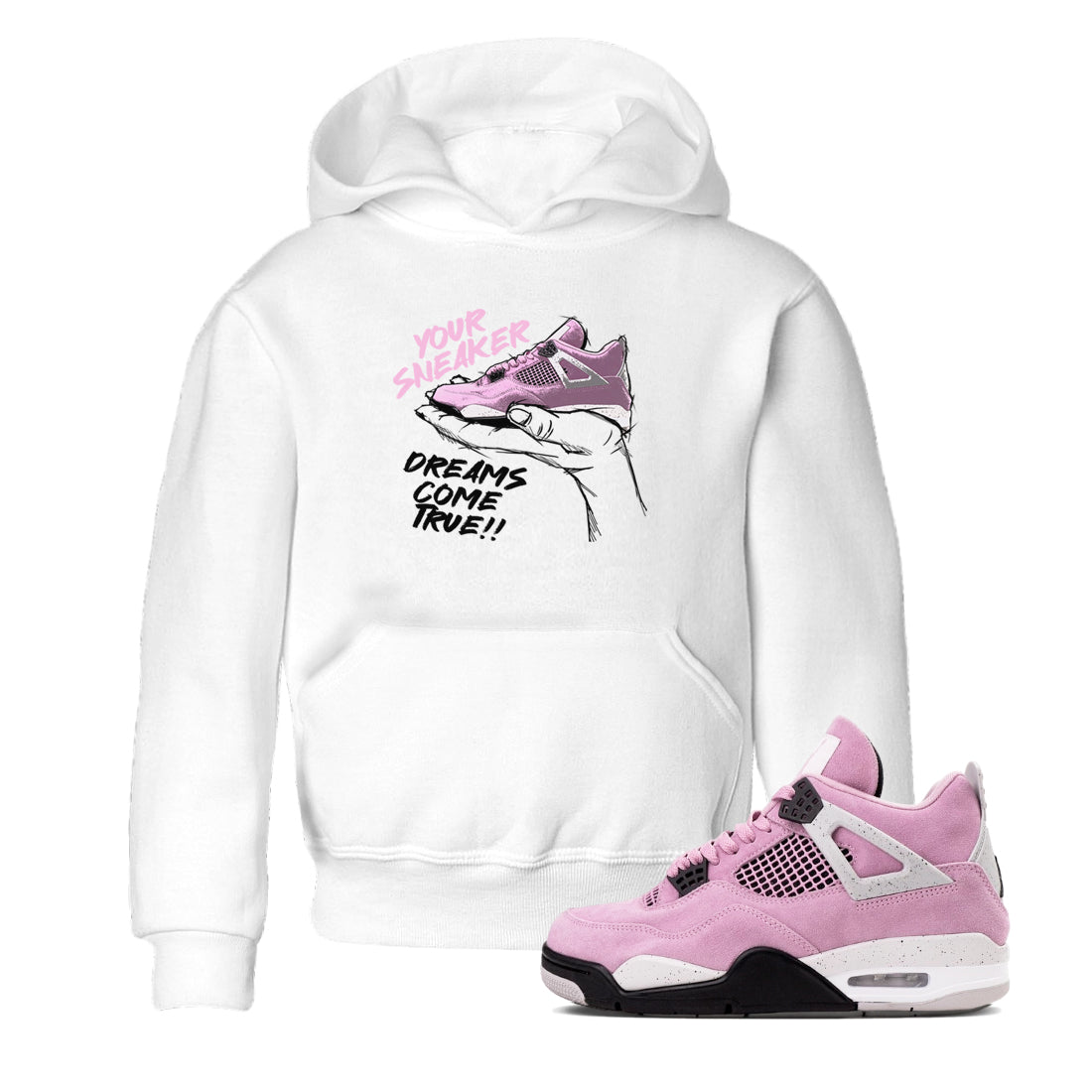 snkmatch Dreams snkmatch Tees Kids - Air Jordan 4 Orchid