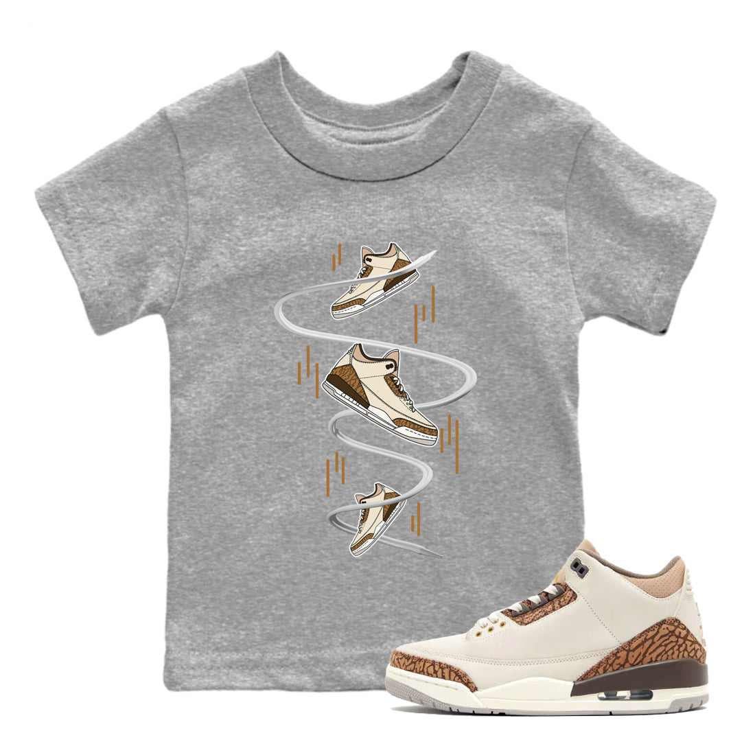 snkmatch Drop Kids Tops - Air Jordan 3 Palomino