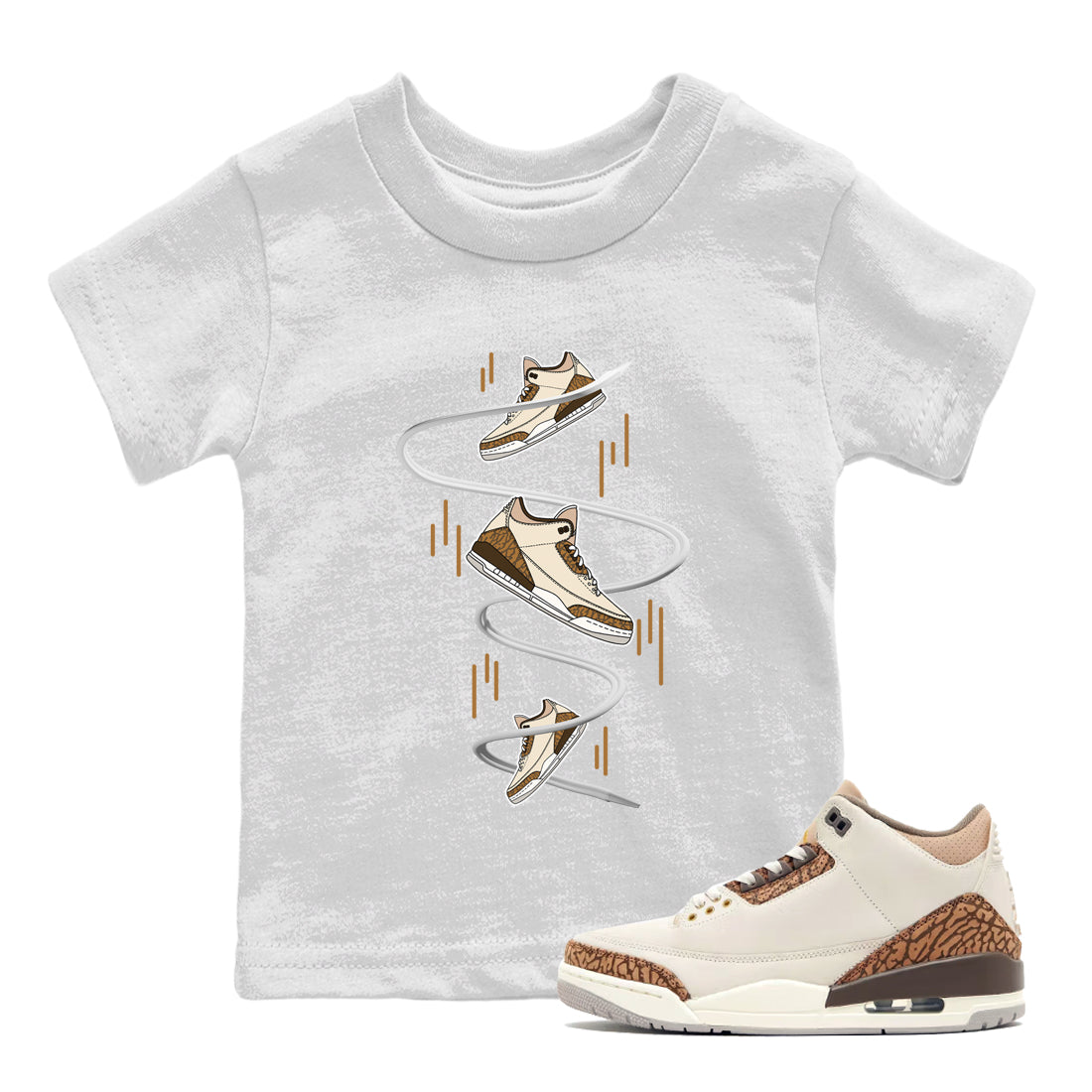 snkmatch Drop Kids Tops - Air Jordan 3 Palomino