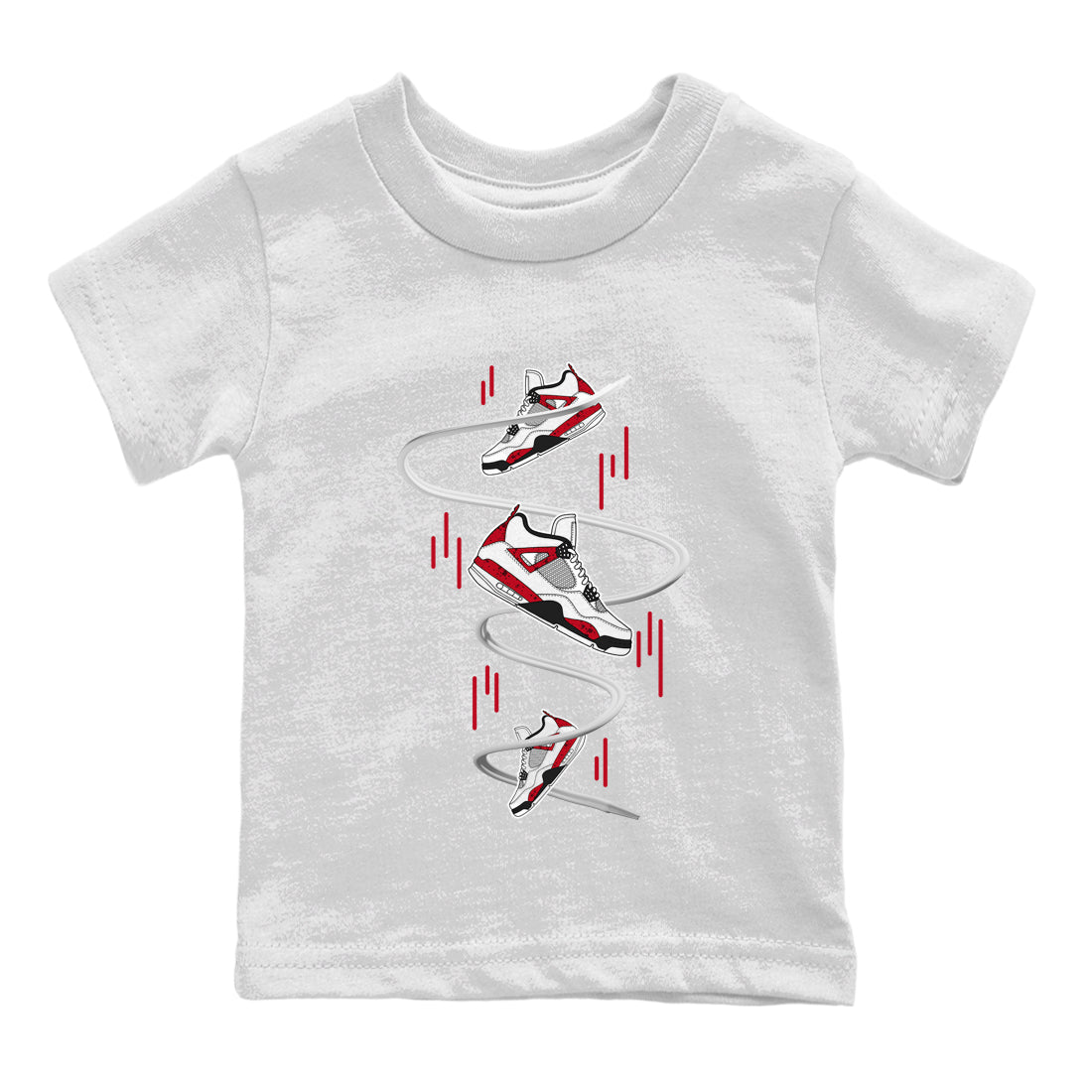 snkmatch Drop Kids Tops - Air Jordan 4 Red Cement