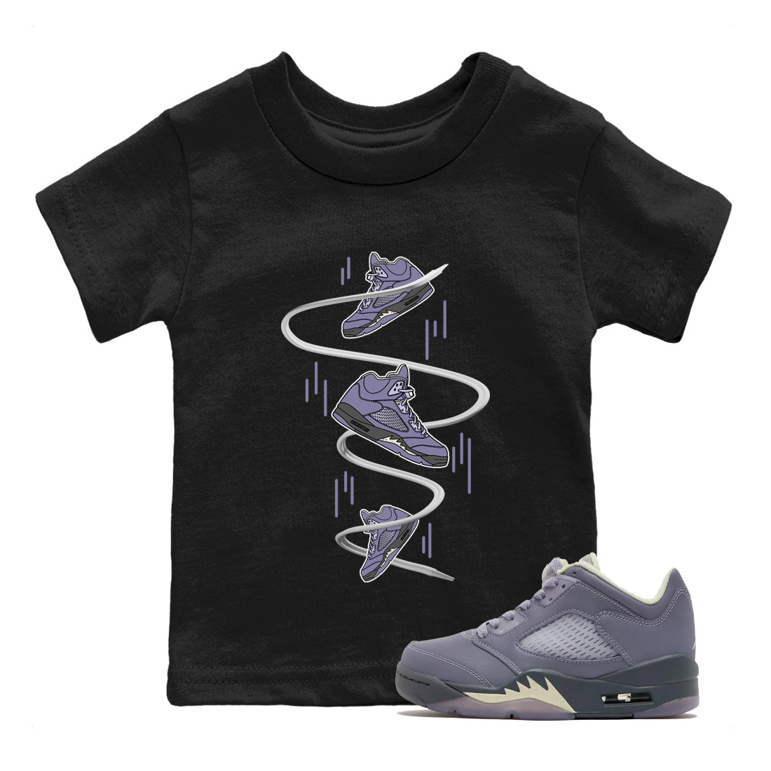 snkmatch Drop Kids Tops - Air Jordan 5 Indigo Haze