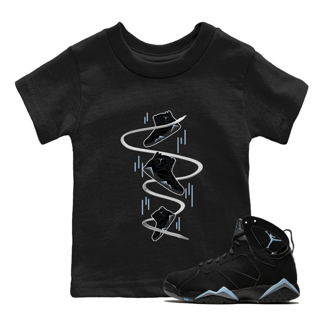 snkmatch Drop Kids Tops - Air Jordan 7 Chambray