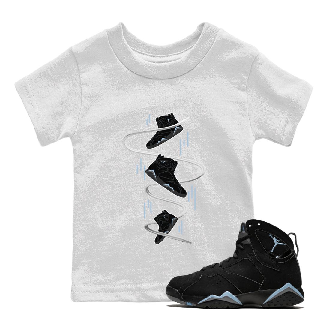 snkmatch Drop Kids Tops - Air Jordan 7 Chambray