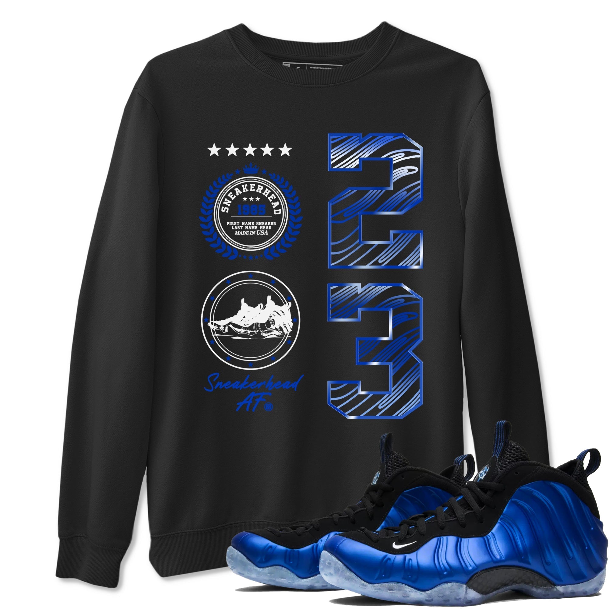 snkmatch Emblem snkmatch Tees - Air Foamposite One Royal