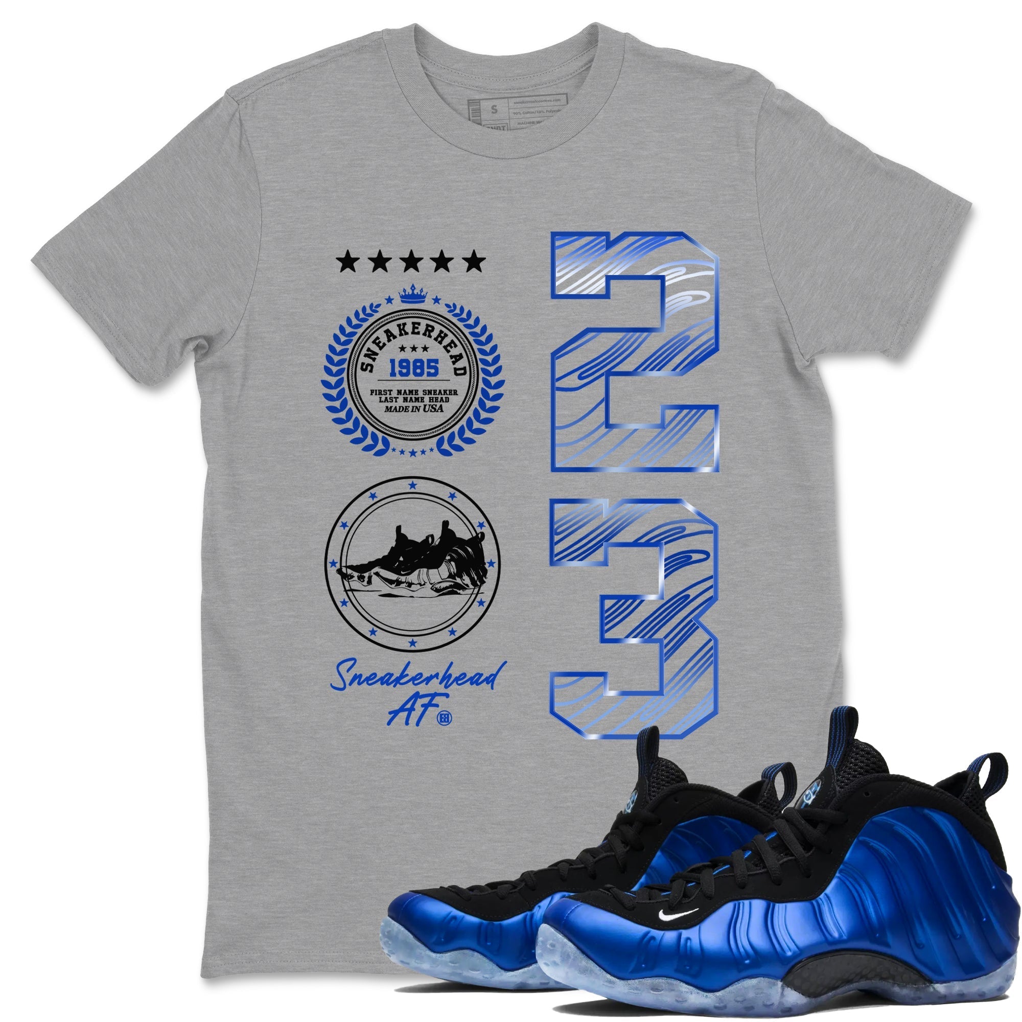 snkmatch Emblem snkmatch Tees - Air Foamposite One Royal