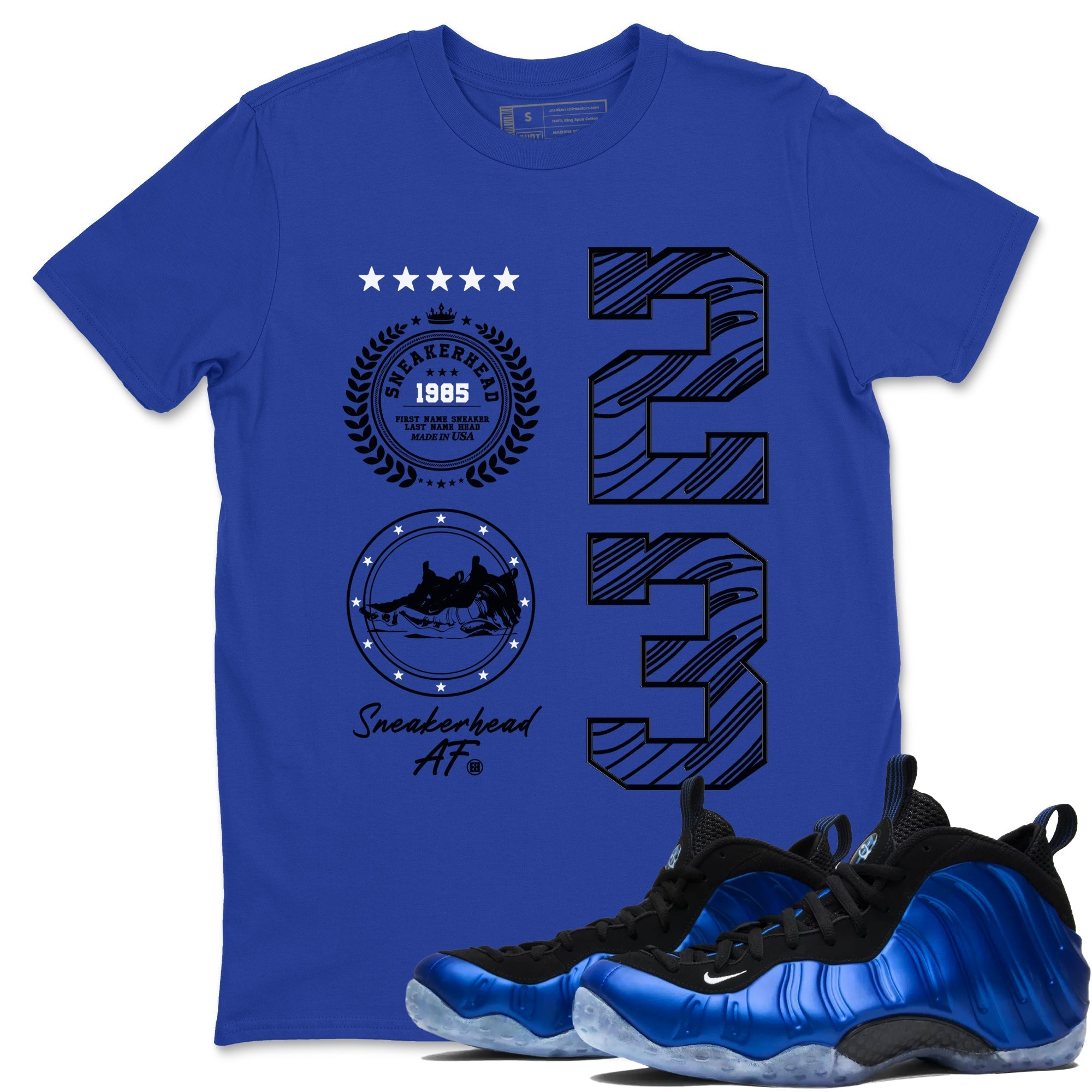 snkmatch Emblem snkmatch Tees - Air Foamposite One Royal