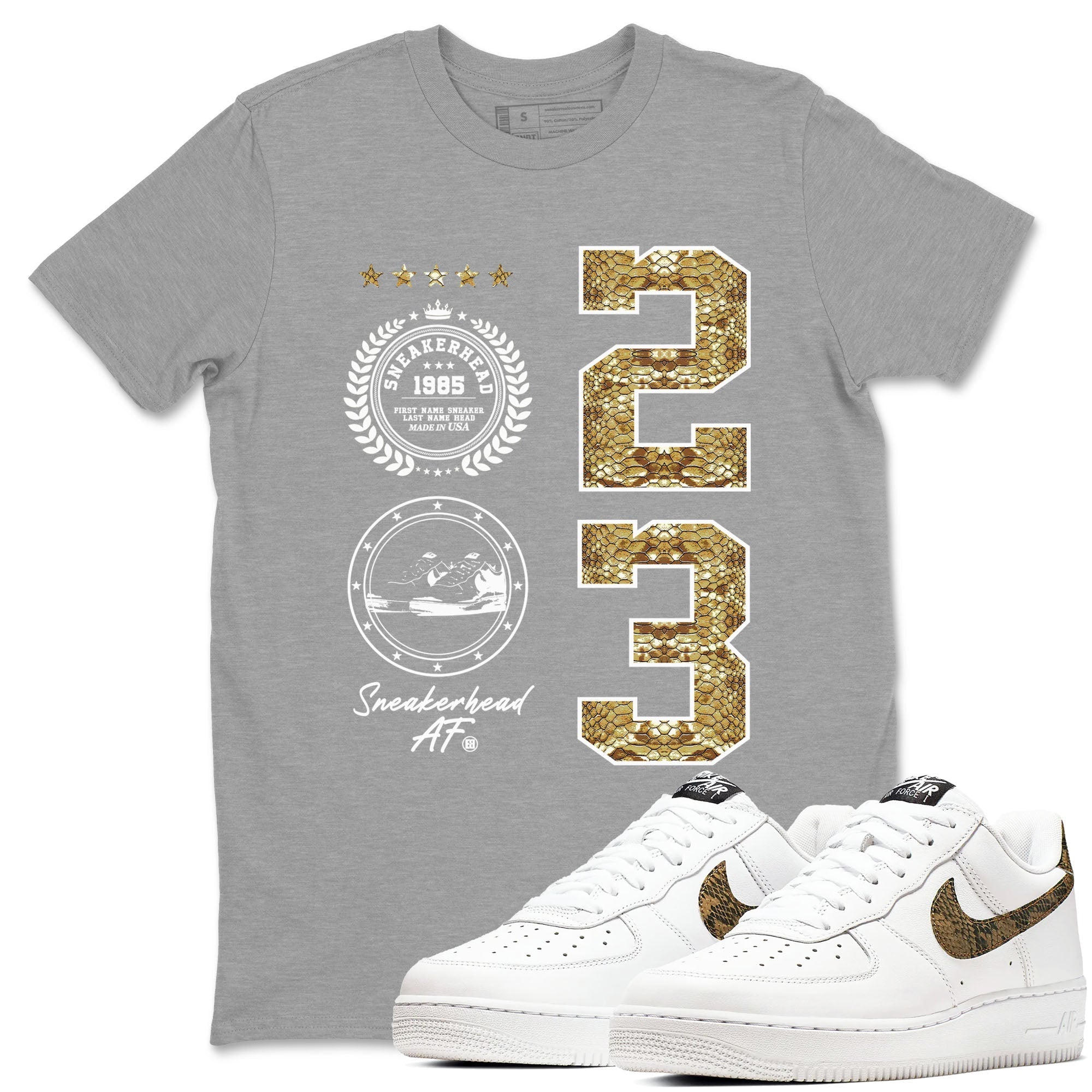 snkmatch Emblem snkmatch Tees - Air Force 1 Ivory Snake