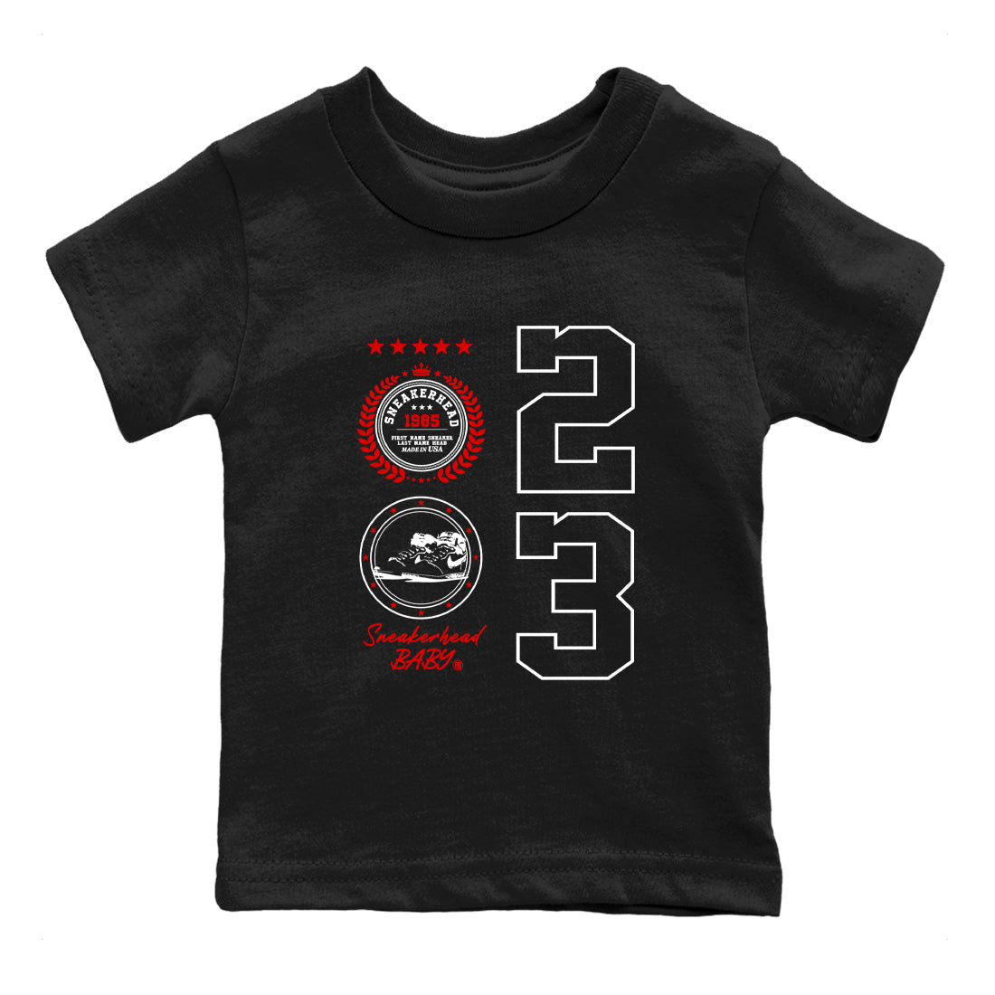 snkmatch Emblem snkmatch Tees Kids - Air Jordan 1 Black Toe Reimagined