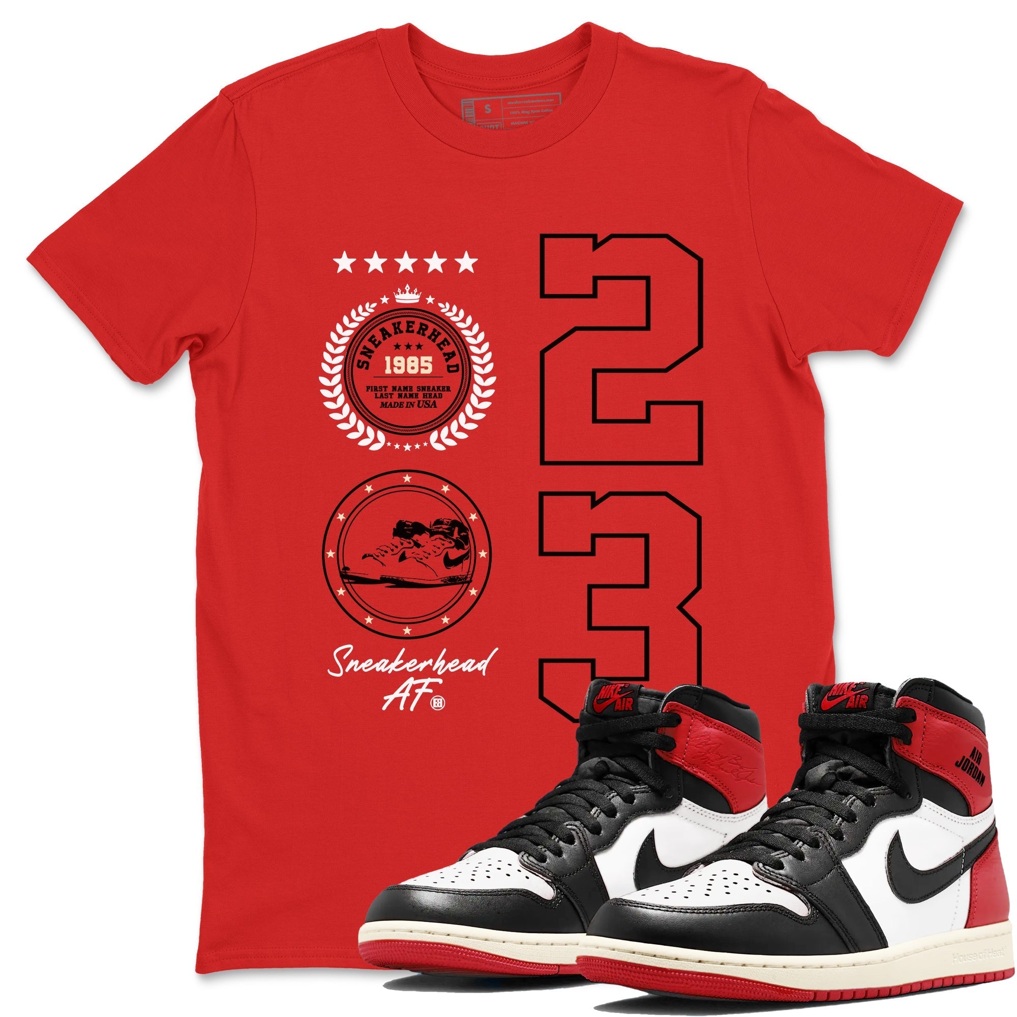 snkmatch Emblem snkmatch Tees - Air Jordan 1 Black Toe Reimagined