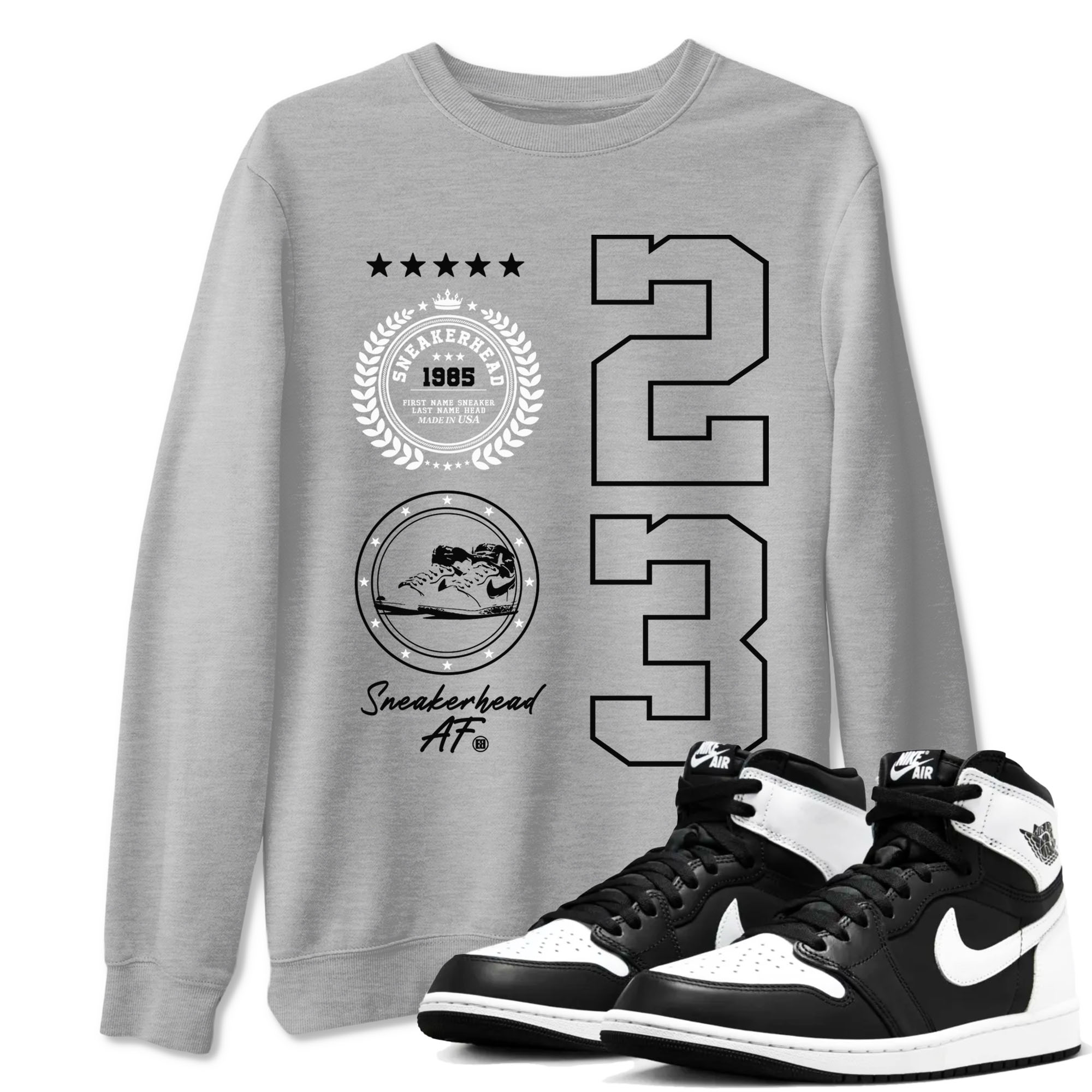 snkmatch Emblem snkmatch Tees - Air Jordan 1 Black White