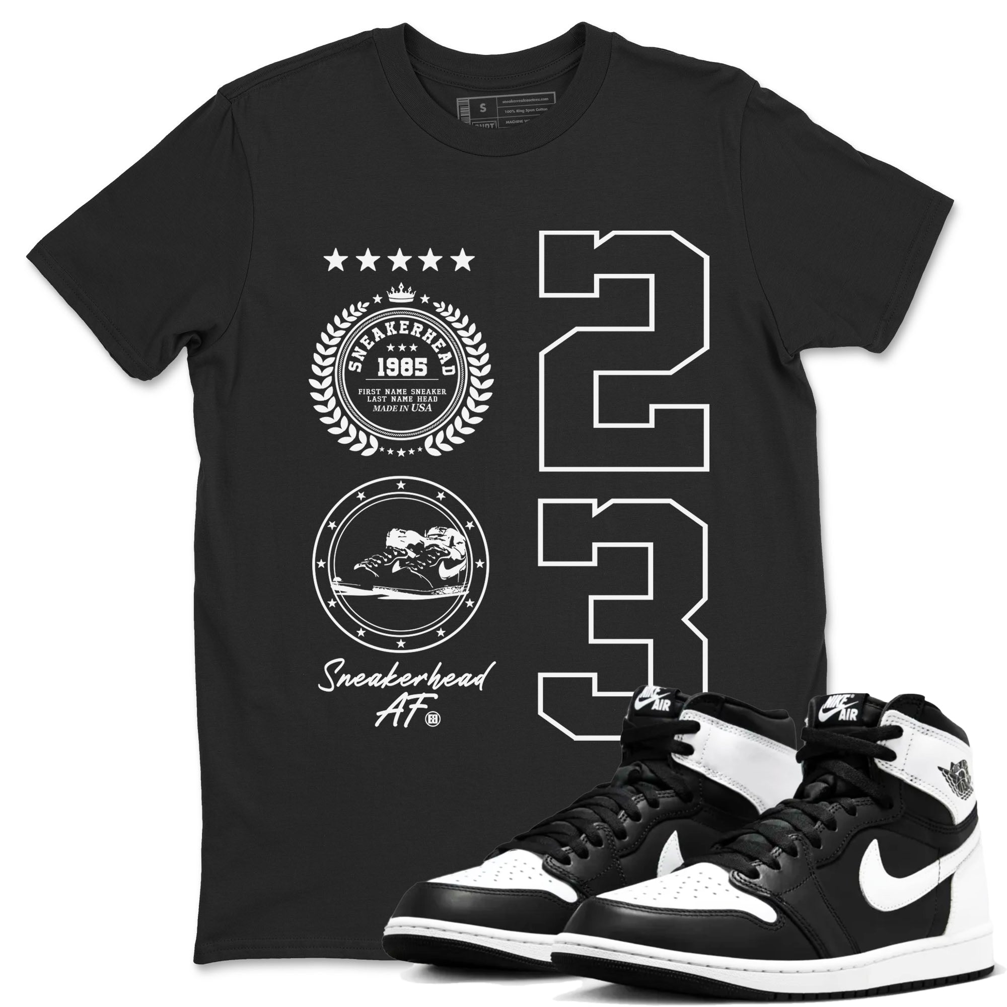 snkmatch Emblem snkmatch Tees - Air Jordan 1 Black White