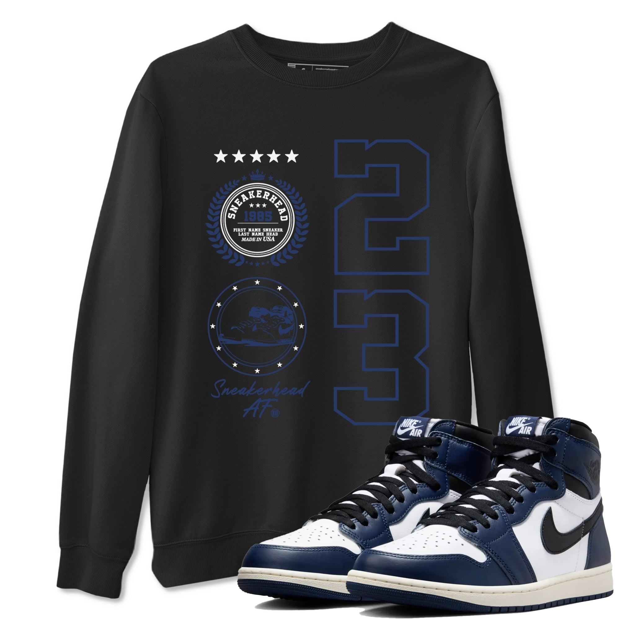 snkmatch Emblem snkmatch Tees - Air Jordan 1 Midnight Navy