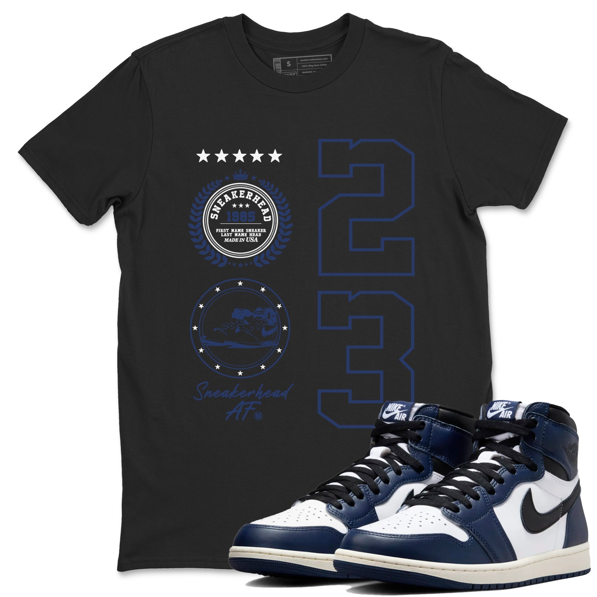 snkmatch Emblem snkmatch Tees - Air Jordan 1 Midnight Navy