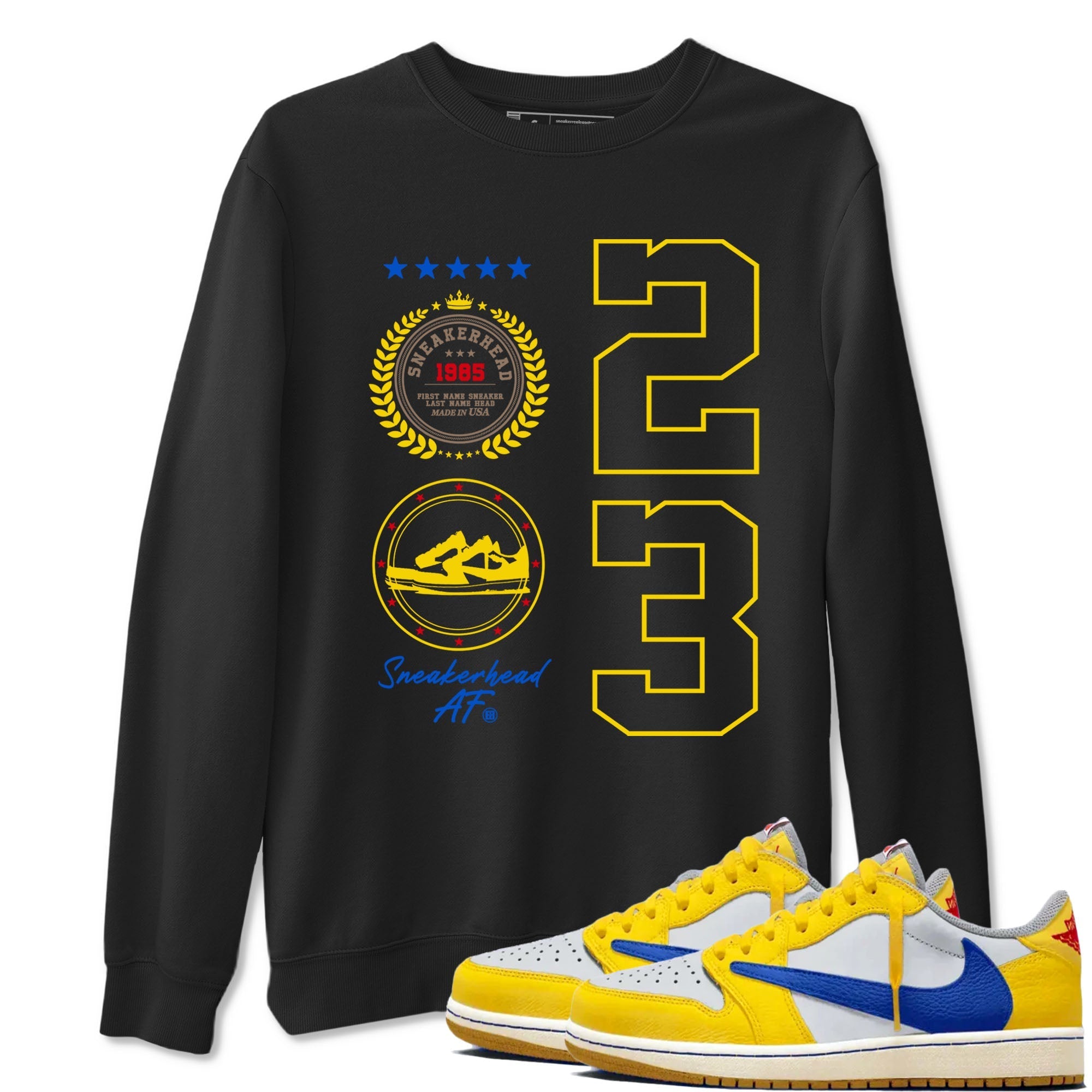 snkmatch Emblem snkmatch Tees - Air Jordan 1 Travis Scott Canary