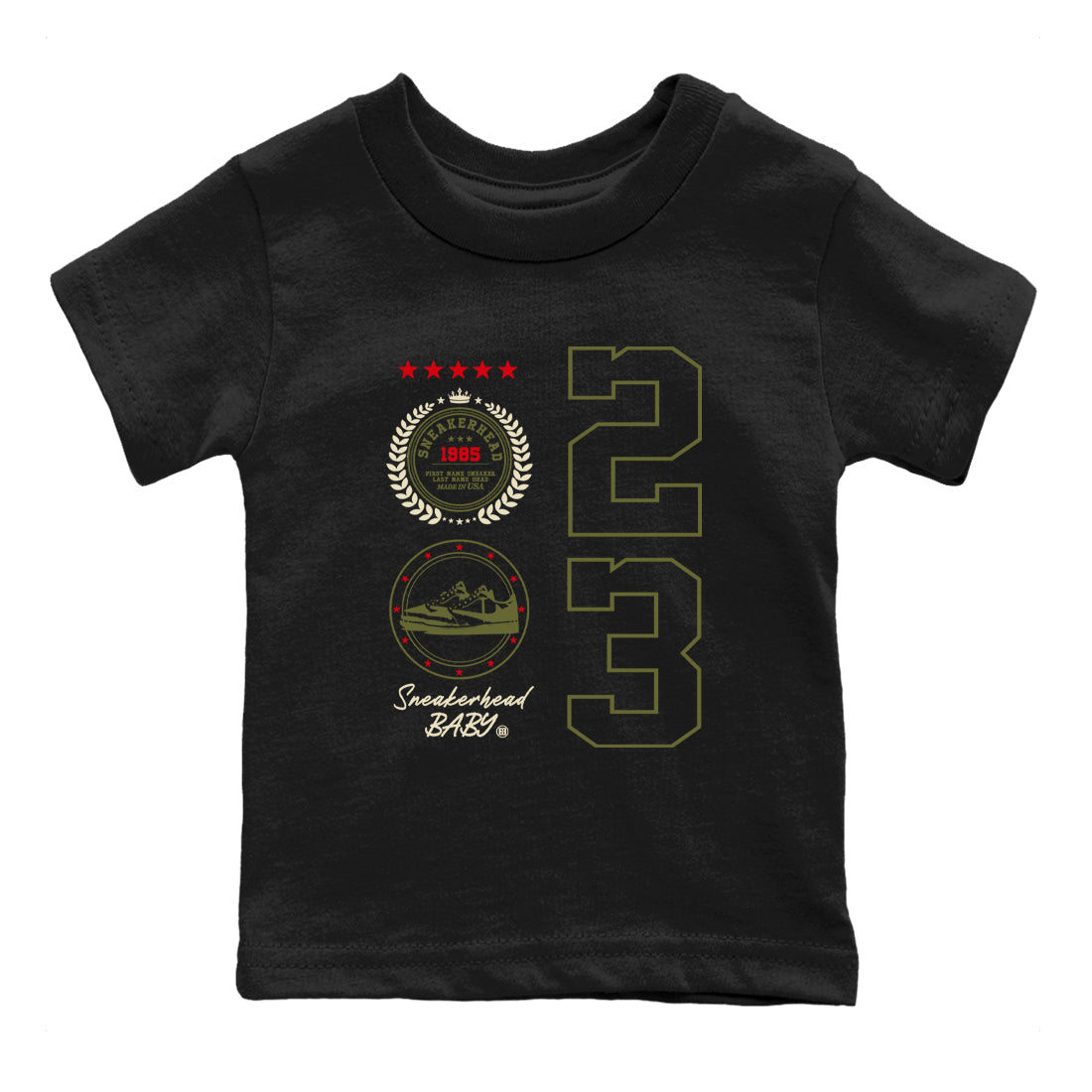 snkmatch Emblem snkmatch Tees Kids - Air Jordan 1 Travis Scott Medium Olive