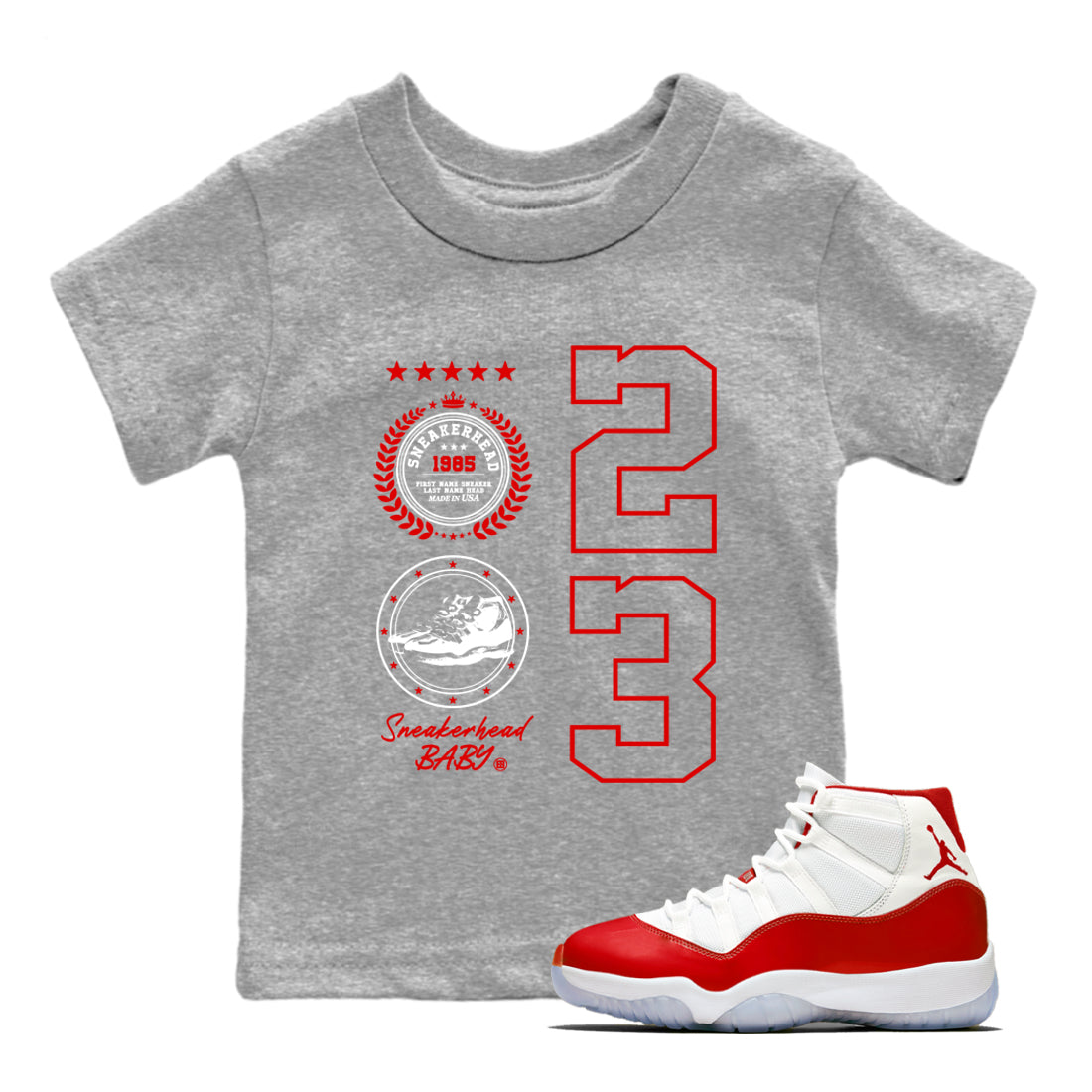 snkmatch Emblem snkmatch Tees Kids - Air Jordan 11 Cherry