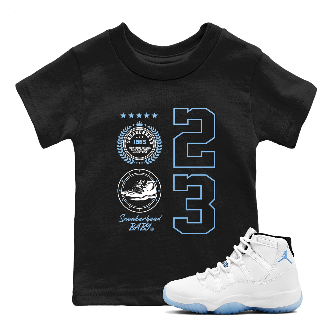 snkmatch Emblem snkmatch Tees Kids - Air Jordan 11 Legend Blue