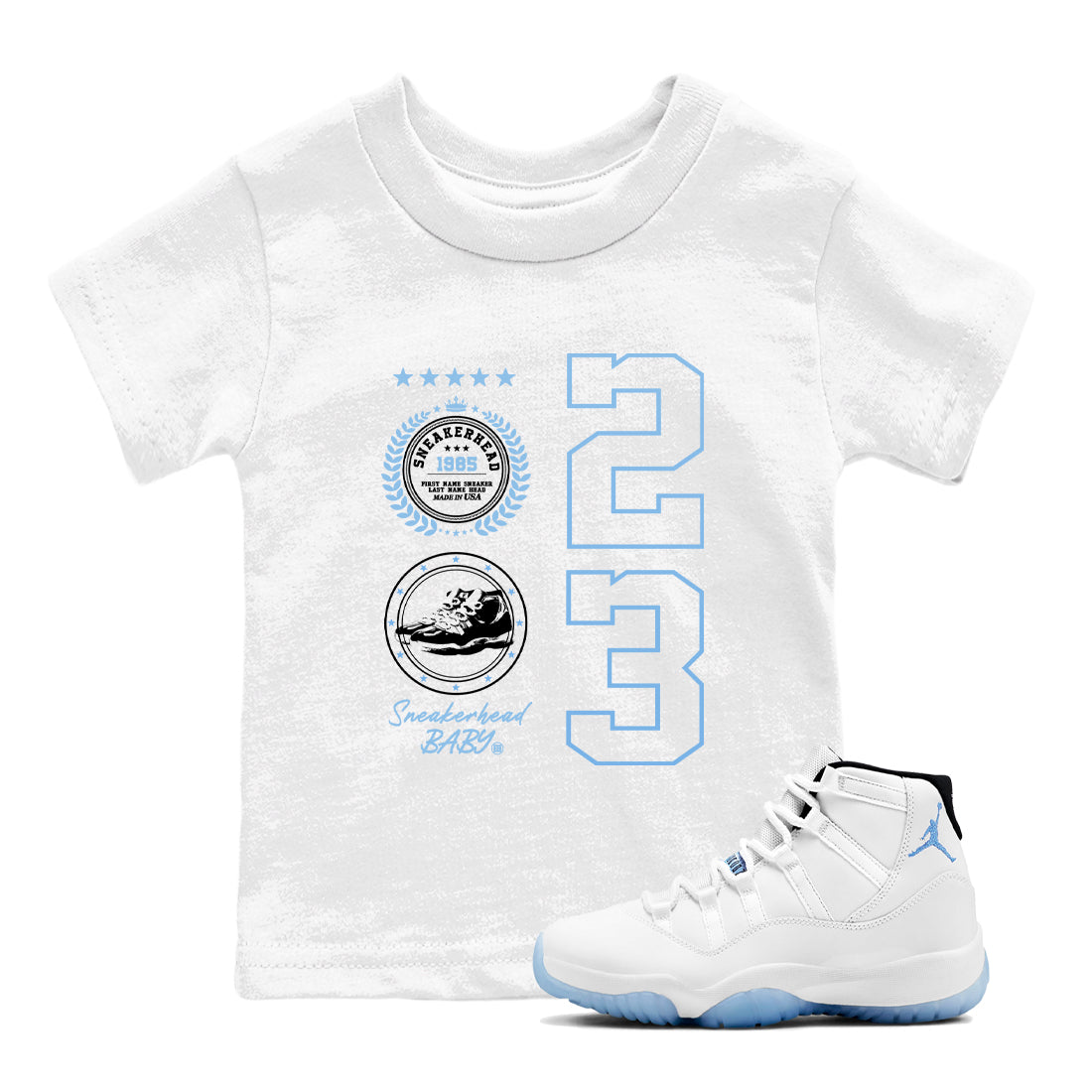 snkmatch Emblem snkmatch Tees Kids - Air Jordan 11 Legend Blue