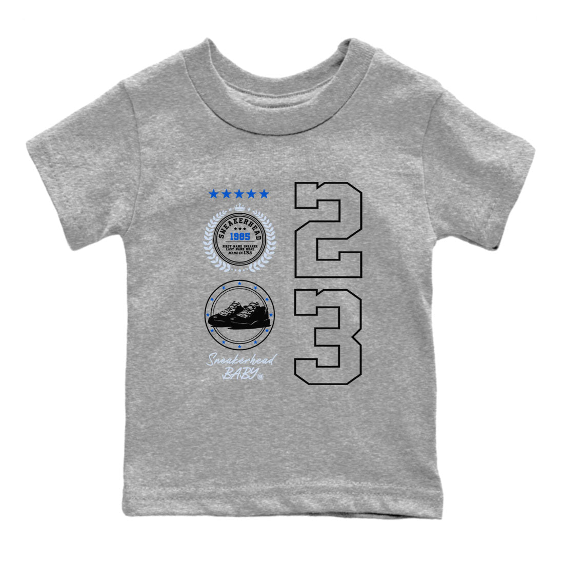 snkmatch Emblem snkmatch Tees Kids - Air Jordan 11 Black and Varsity Royal