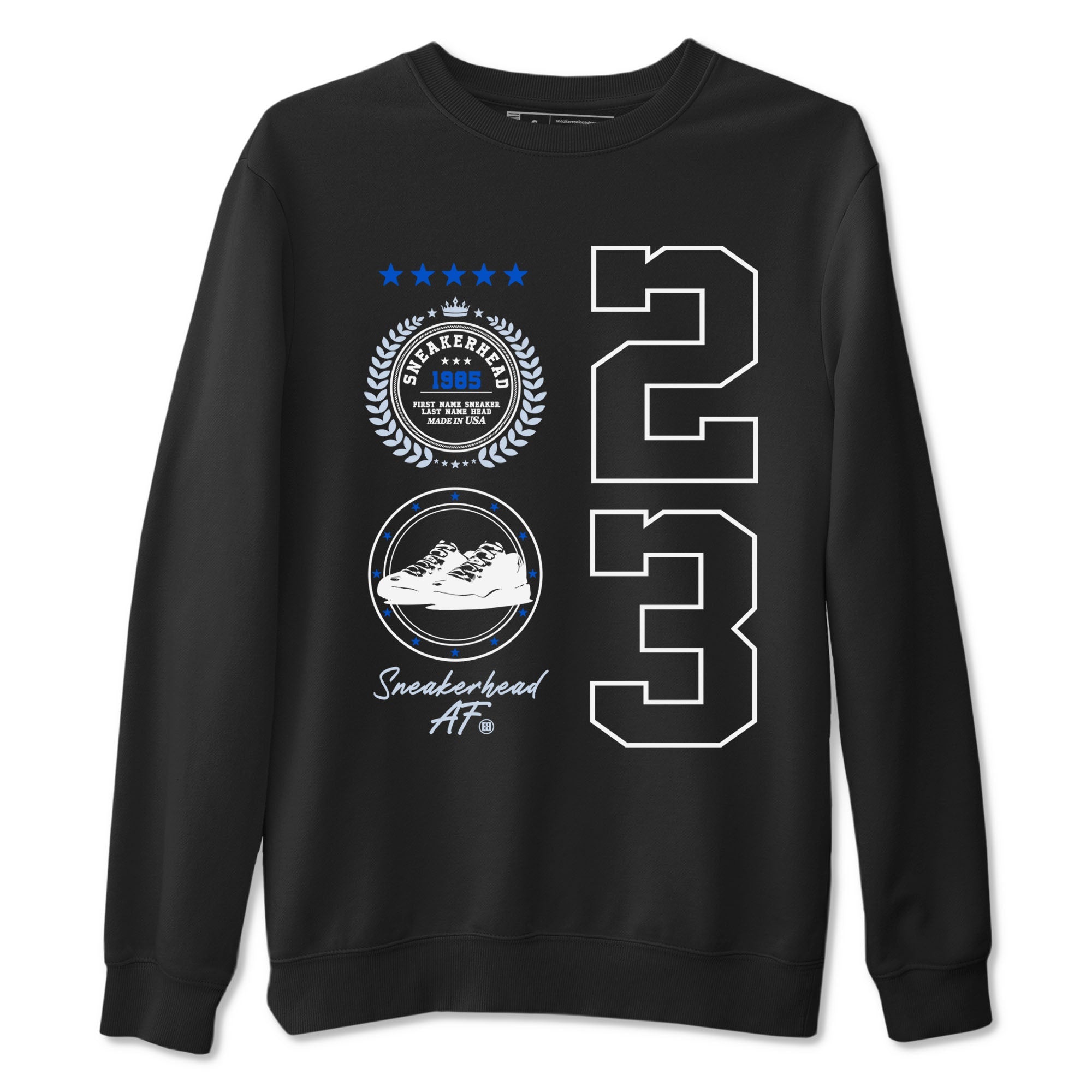 snkmatch Emblem snkmatch Tees - Air Jordan 11 Black and Varsity Royal