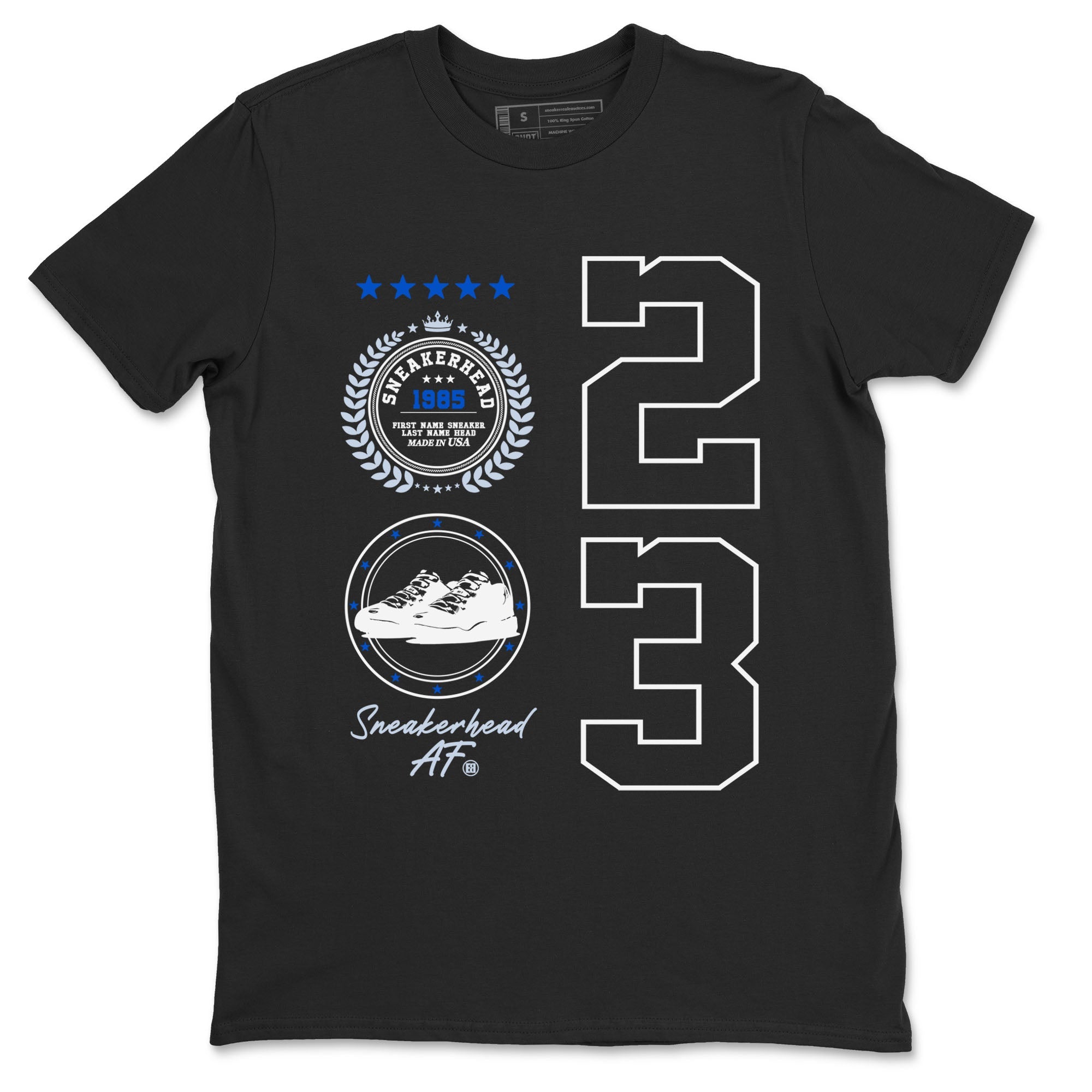 snkmatch Emblem snkmatch Tees - Air Jordan 11 Black and Varsity Royal