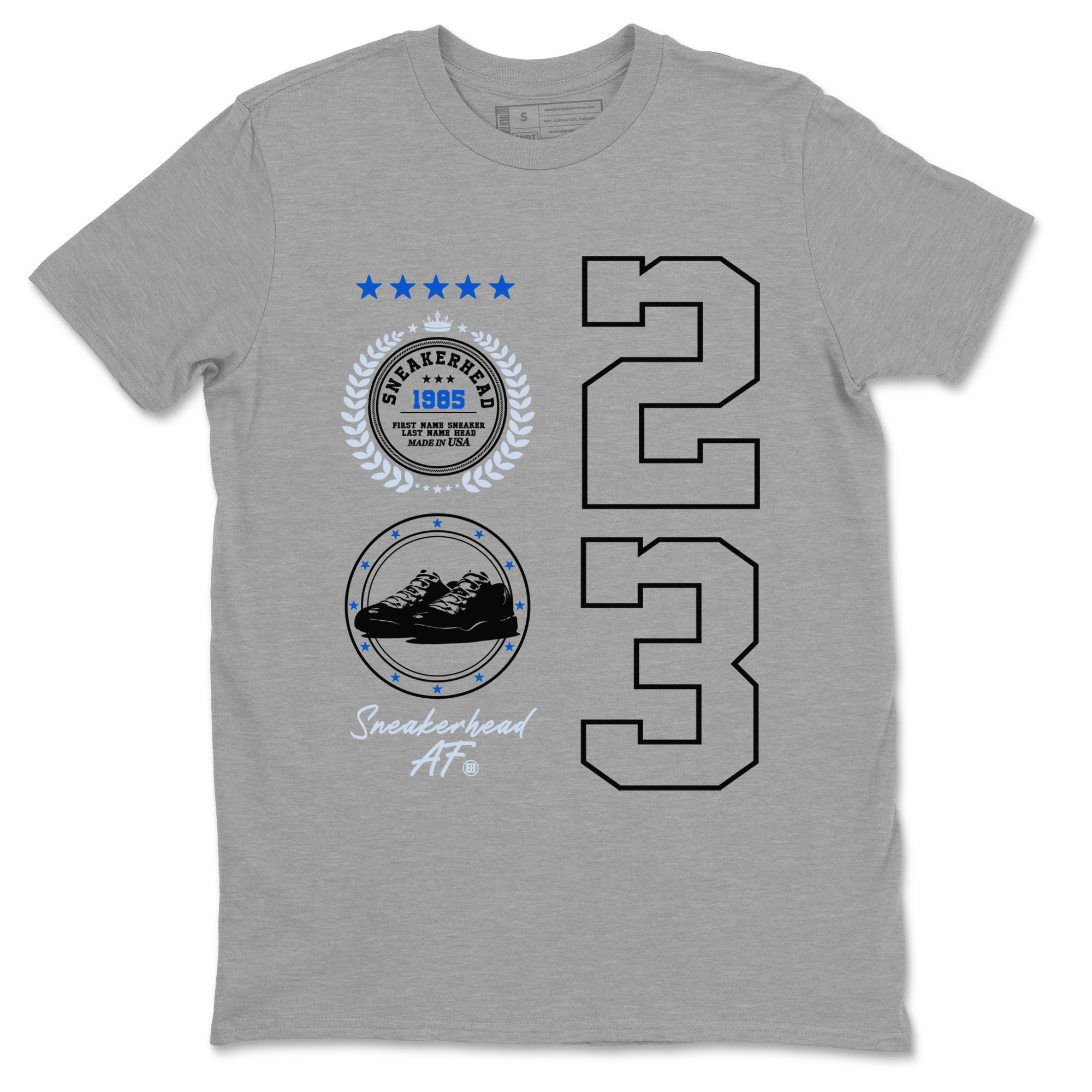 snkmatch Emblem snkmatch Tees - Air Jordan 11 Black and Varsity Royal