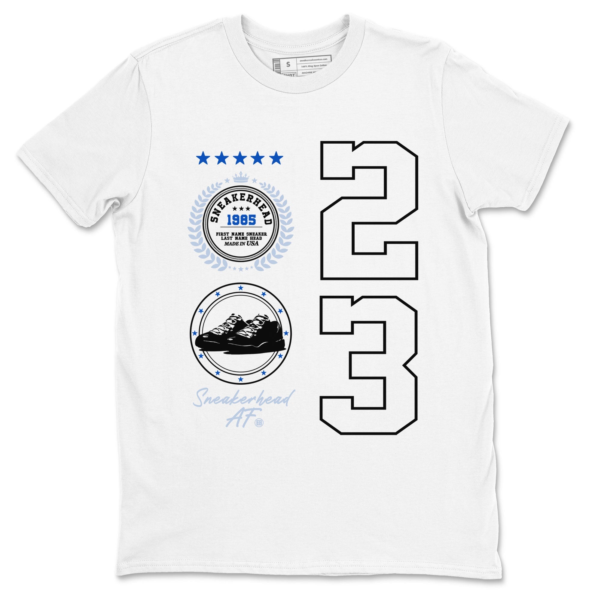 snkmatch Emblem snkmatch Tees - Air Jordan 11 Black and Varsity Royal