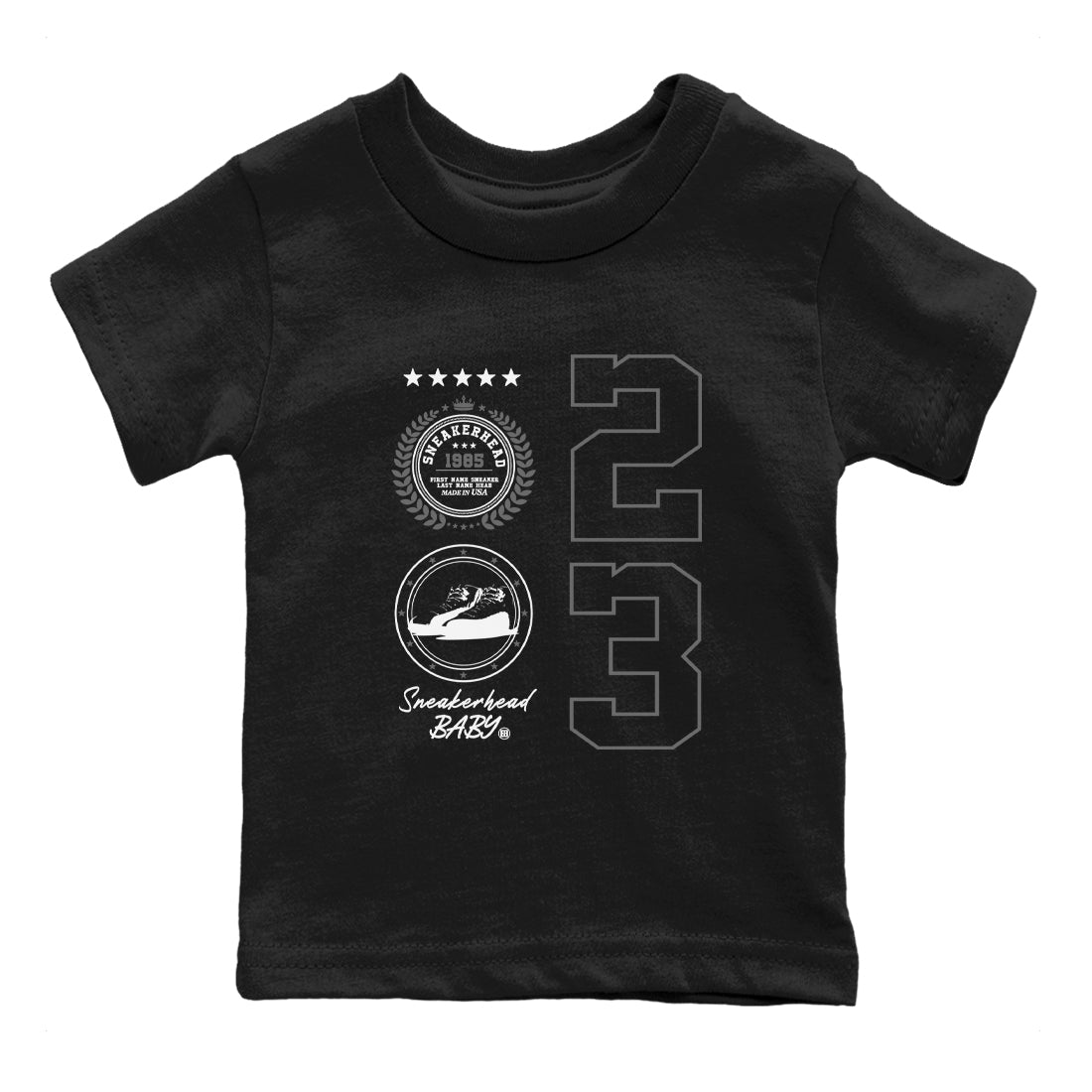 snkmatch Emblem snkmatch Tees Kids - Air Jordan 12 Black Wolf Grey