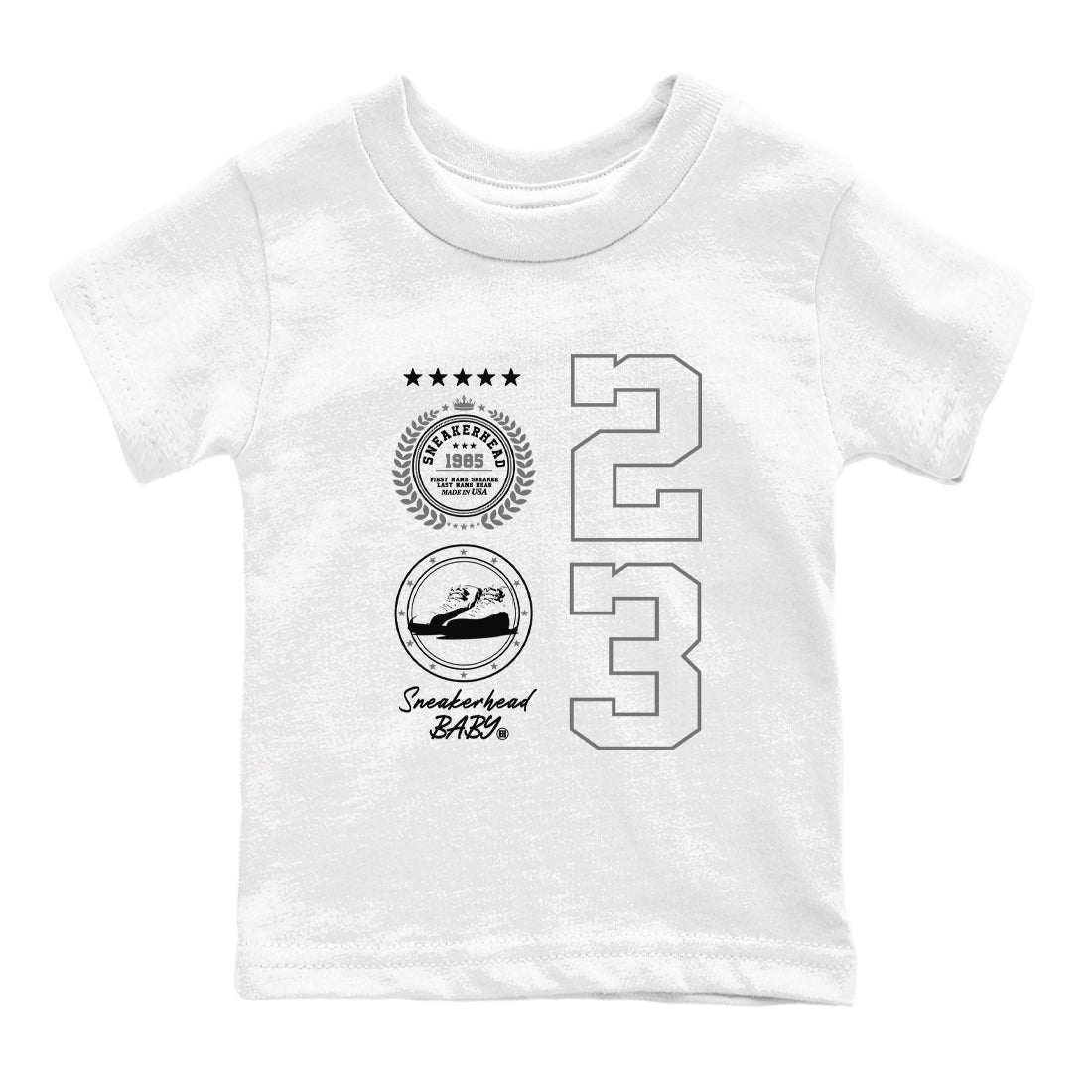 snkmatch Emblem snkmatch Tees Kids - Air Jordan 12 Black Wolf Grey