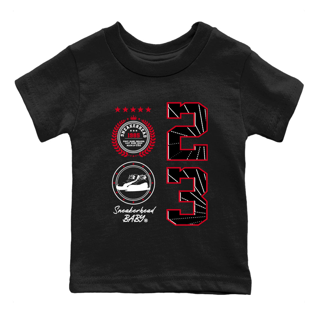 snkmatch Emblem snkmatch Tees Kids - Air Jordan 12 Flu Game