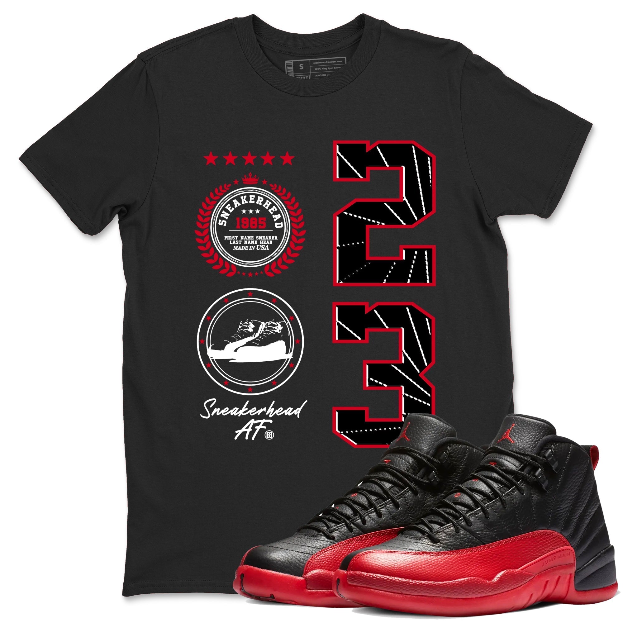 snkmatch Emblem snkmatch Tees - Air Jordan 12 Flu Game