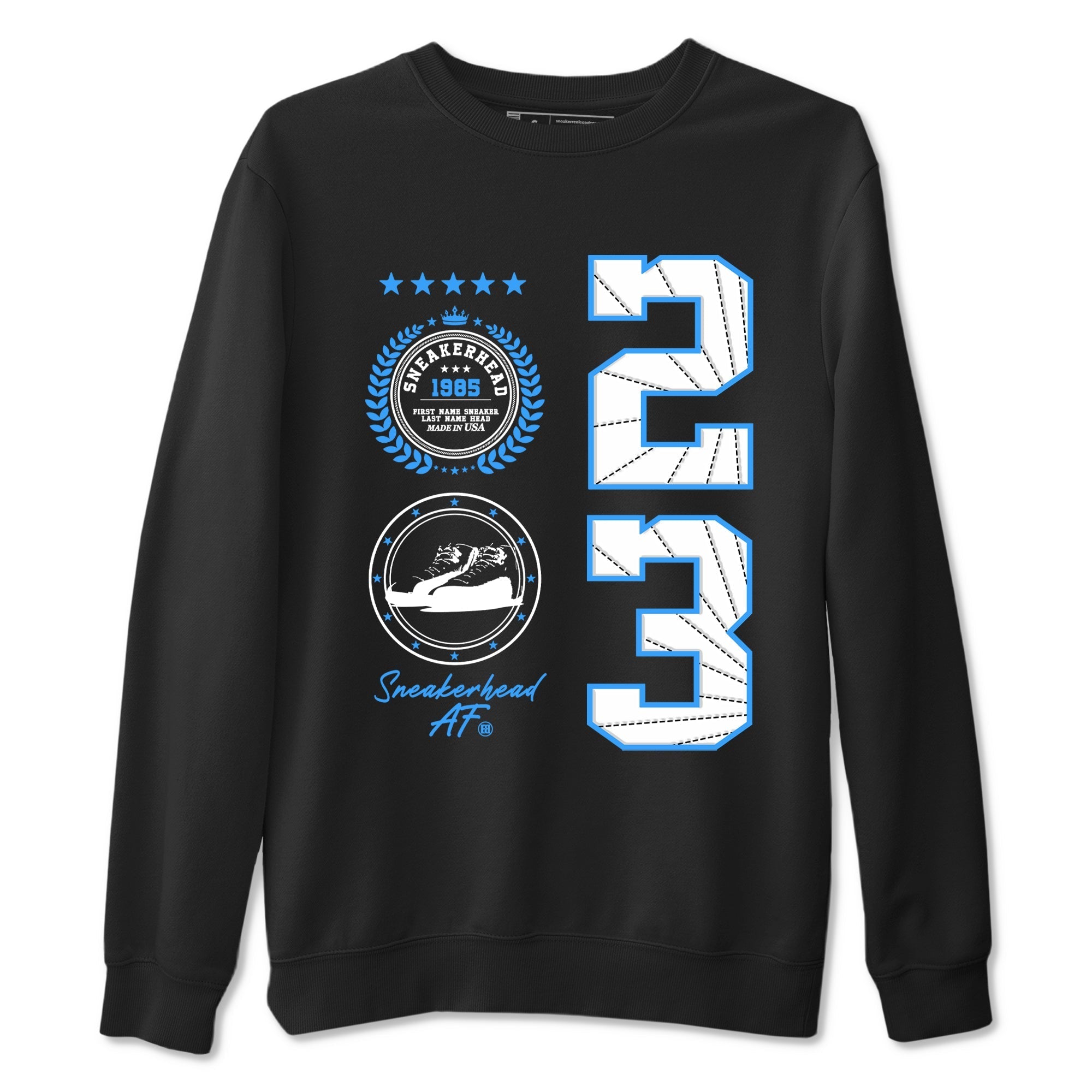 snkmatch Emblem snkmatch Tees - Air Jordan 12 White and University Blue