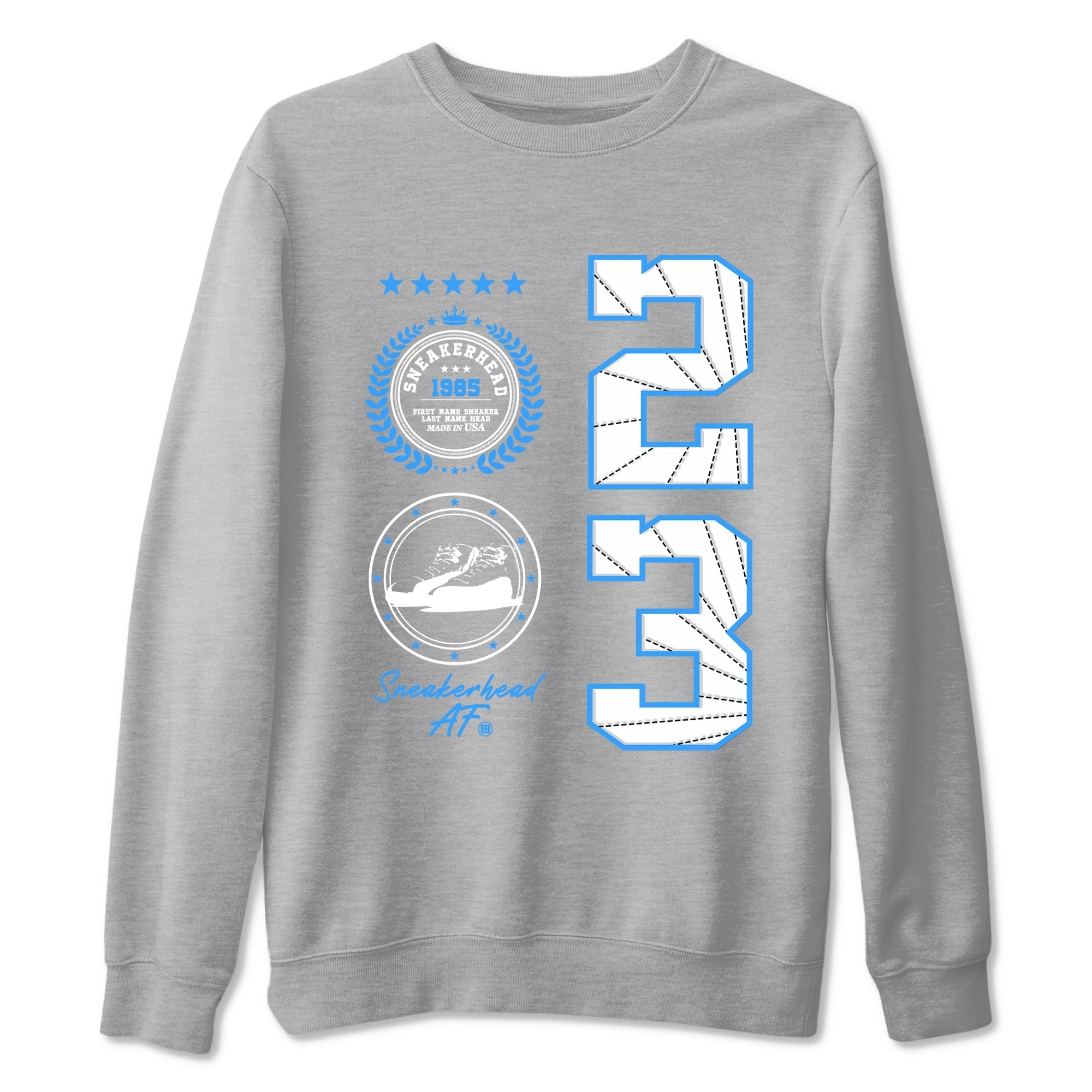 snkmatch Emblem snkmatch Tees - Air Jordan 12 White and University Blue