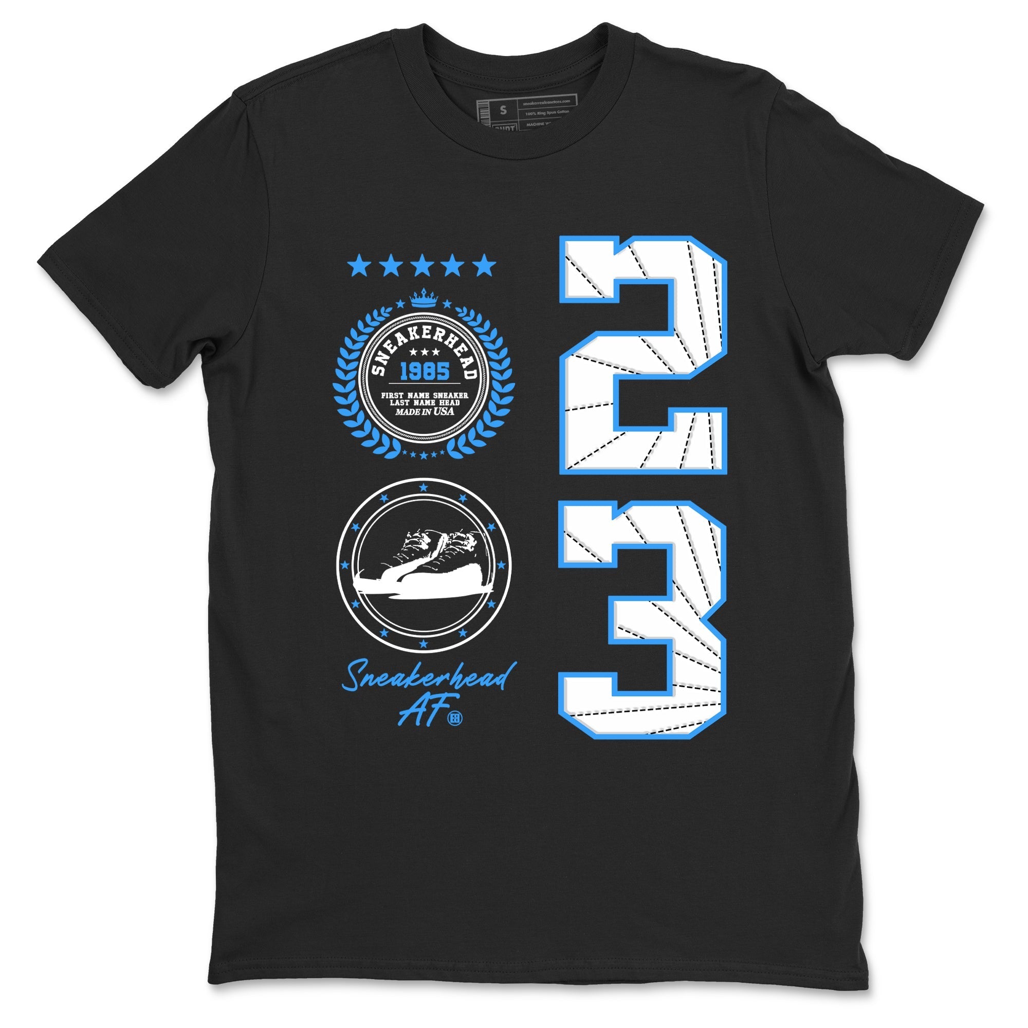 snkmatch Emblem snkmatch Tees - Air Jordan 12 White and University Blue