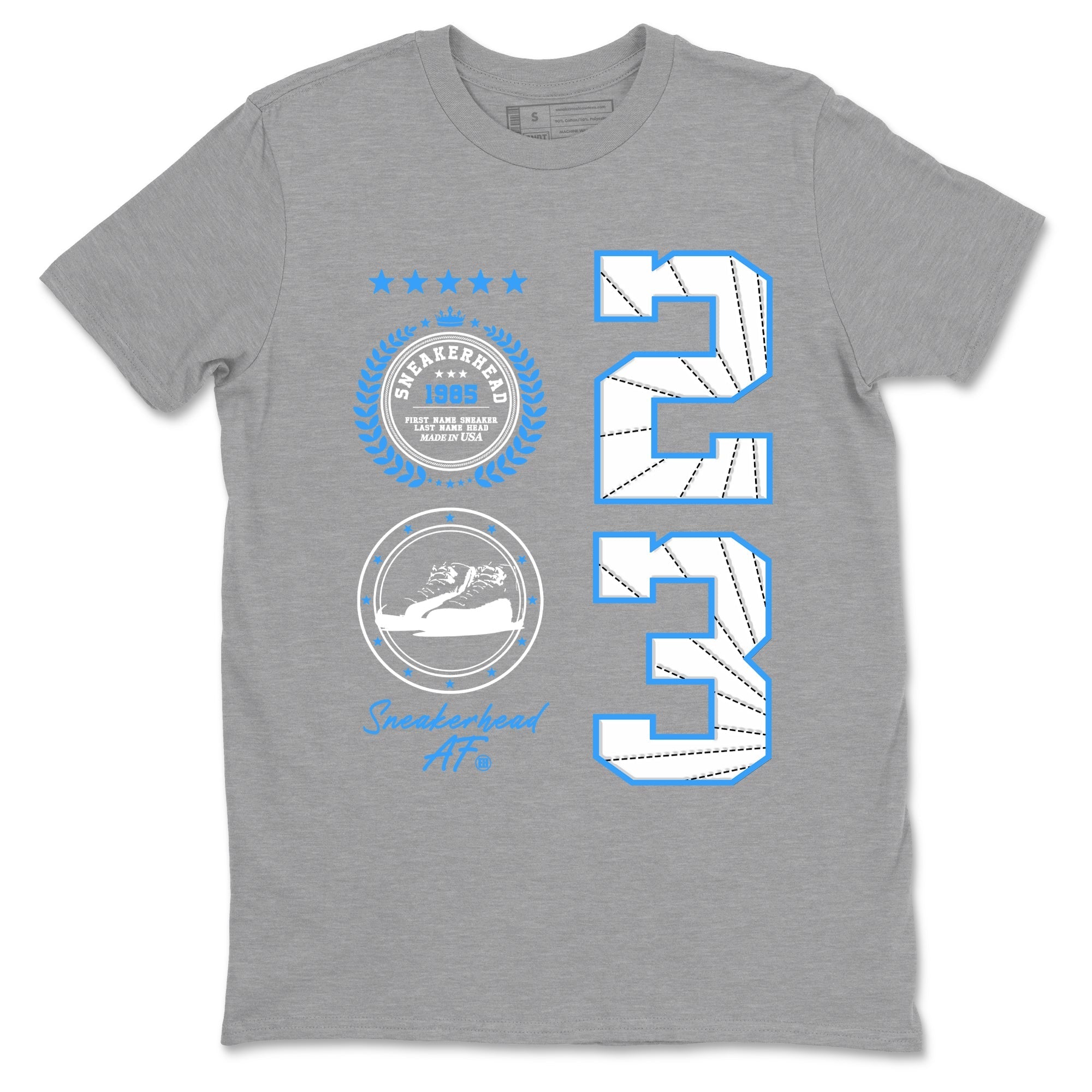 snkmatch Emblem snkmatch Tees - Air Jordan 12 White and University Blue