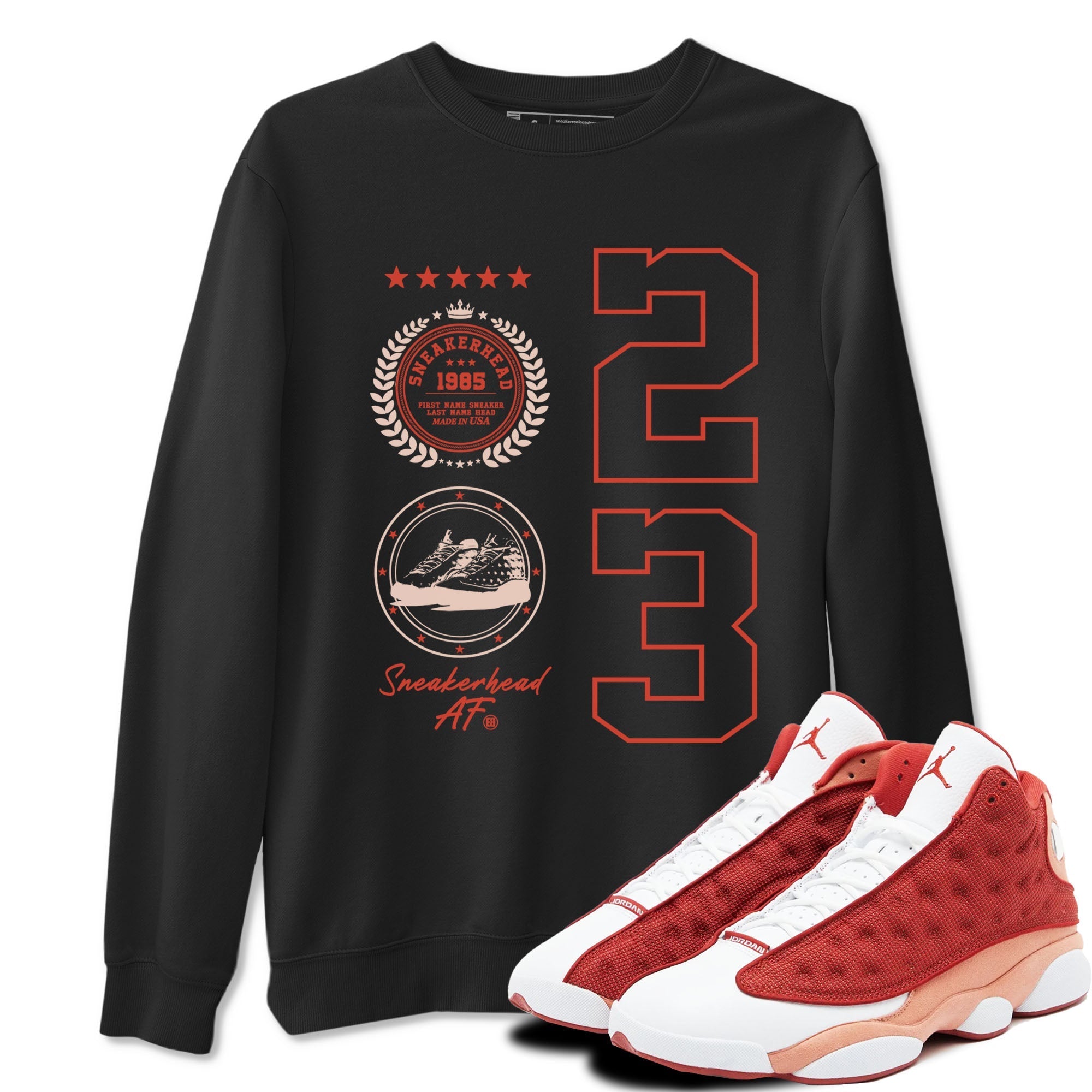 snkmatch Emblem snkmatch Tees - Air Jordan 13 Dune Red