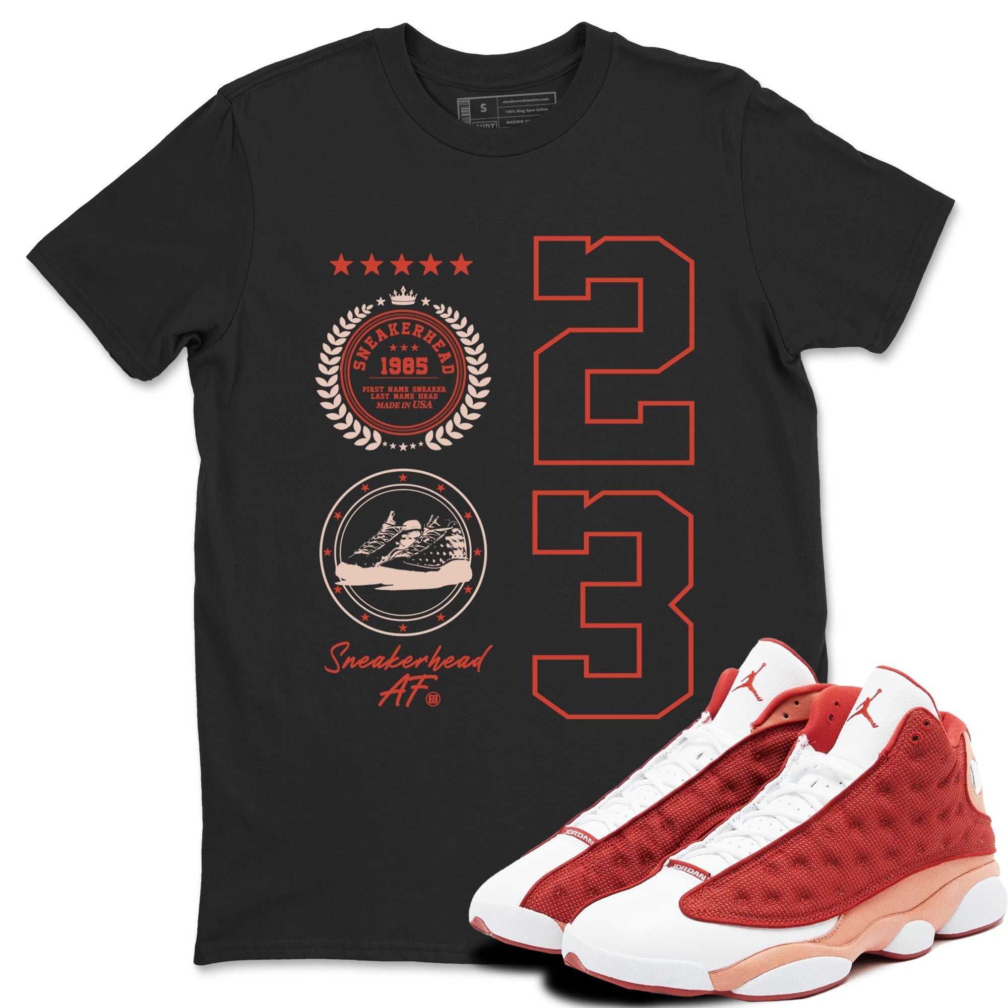 snkmatch Emblem snkmatch Tees - Air Jordan 13 Dune Red