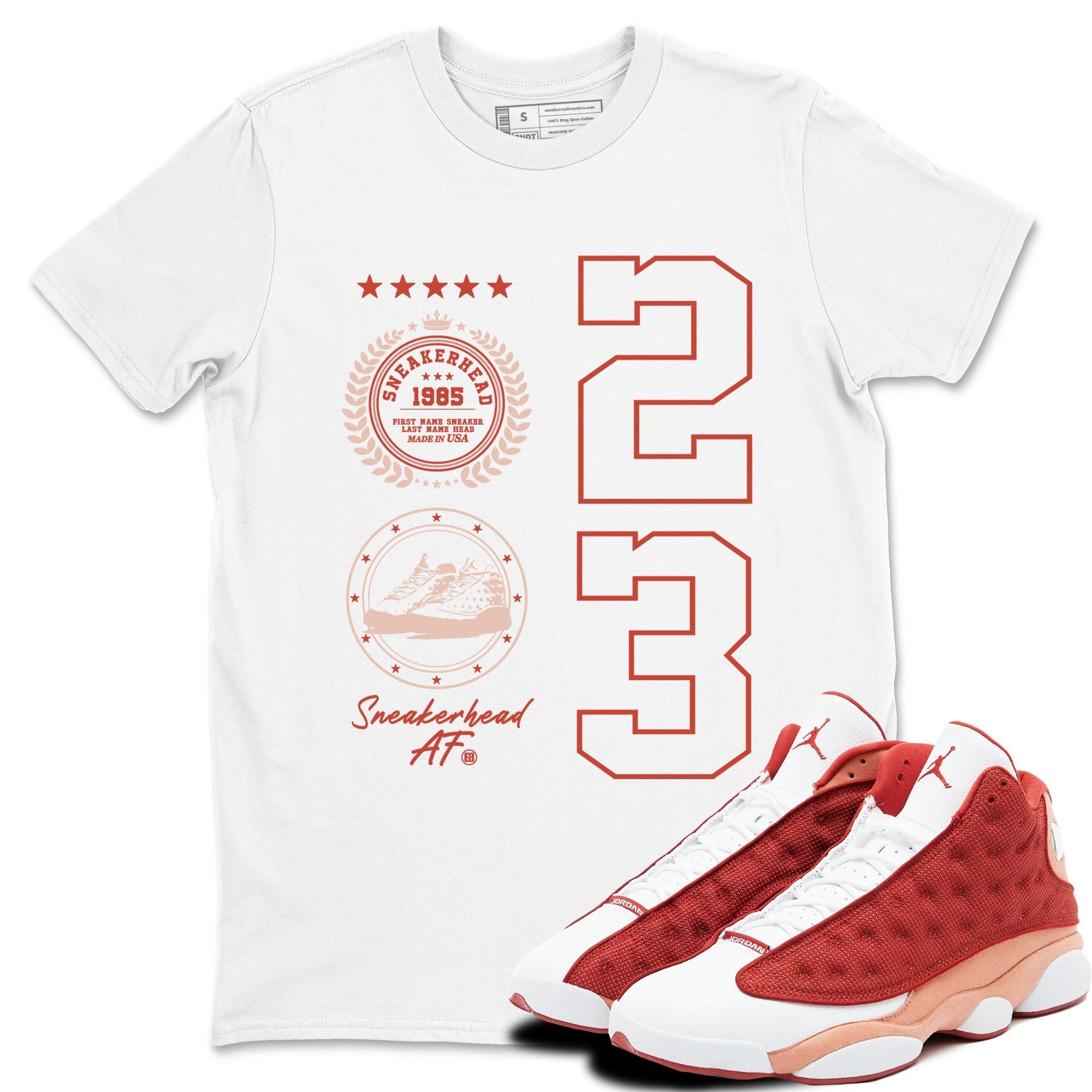 snkmatch Emblem snkmatch Tees - Air Jordan 13 Dune Red