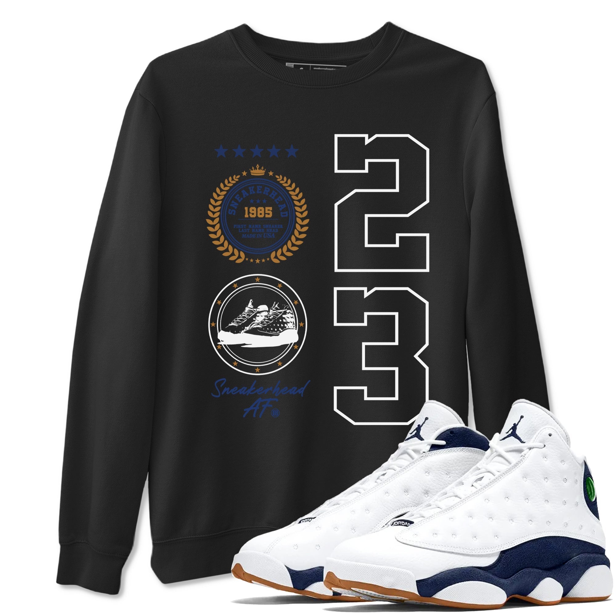 snkmatch Emblem snkmatch Tees - Air Jordan 13 Midnight Navy