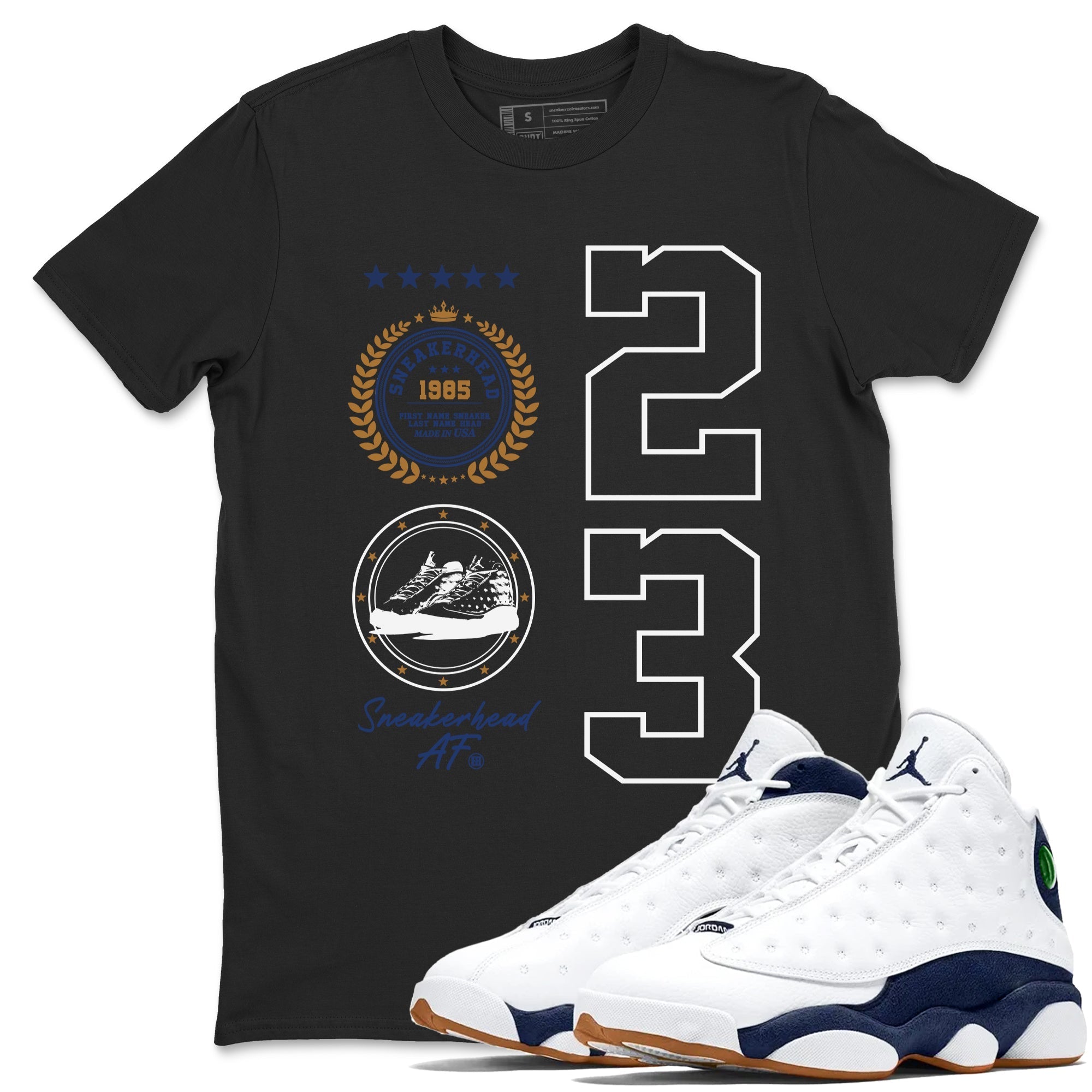 snkmatch Emblem snkmatch Tees - Air Jordan 13 Midnight Navy
